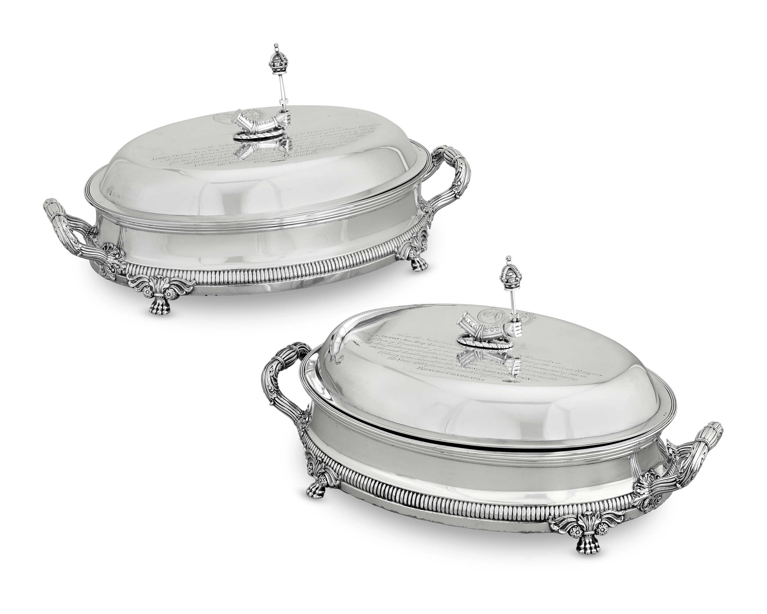 Paul Storr Silver Tureen and Entrée Dishes, Set of 3