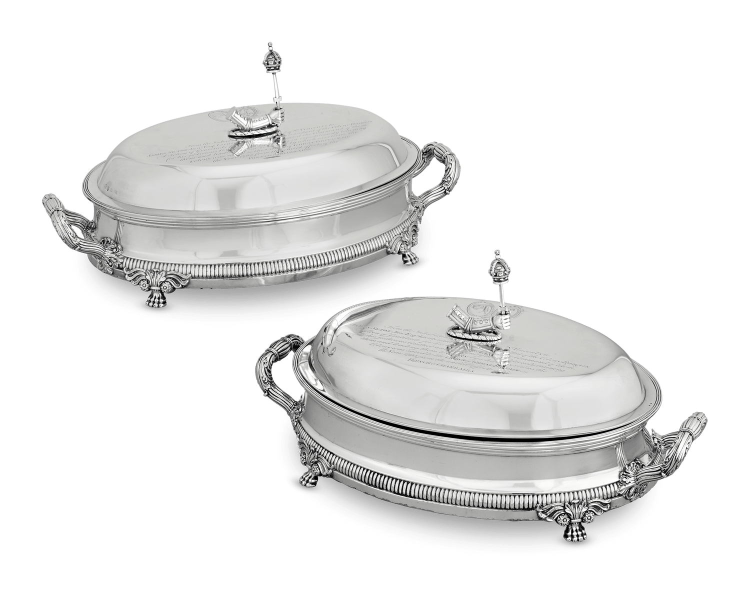 Paul Storr Silver Tureen and Entrée Dishes, Set of 3