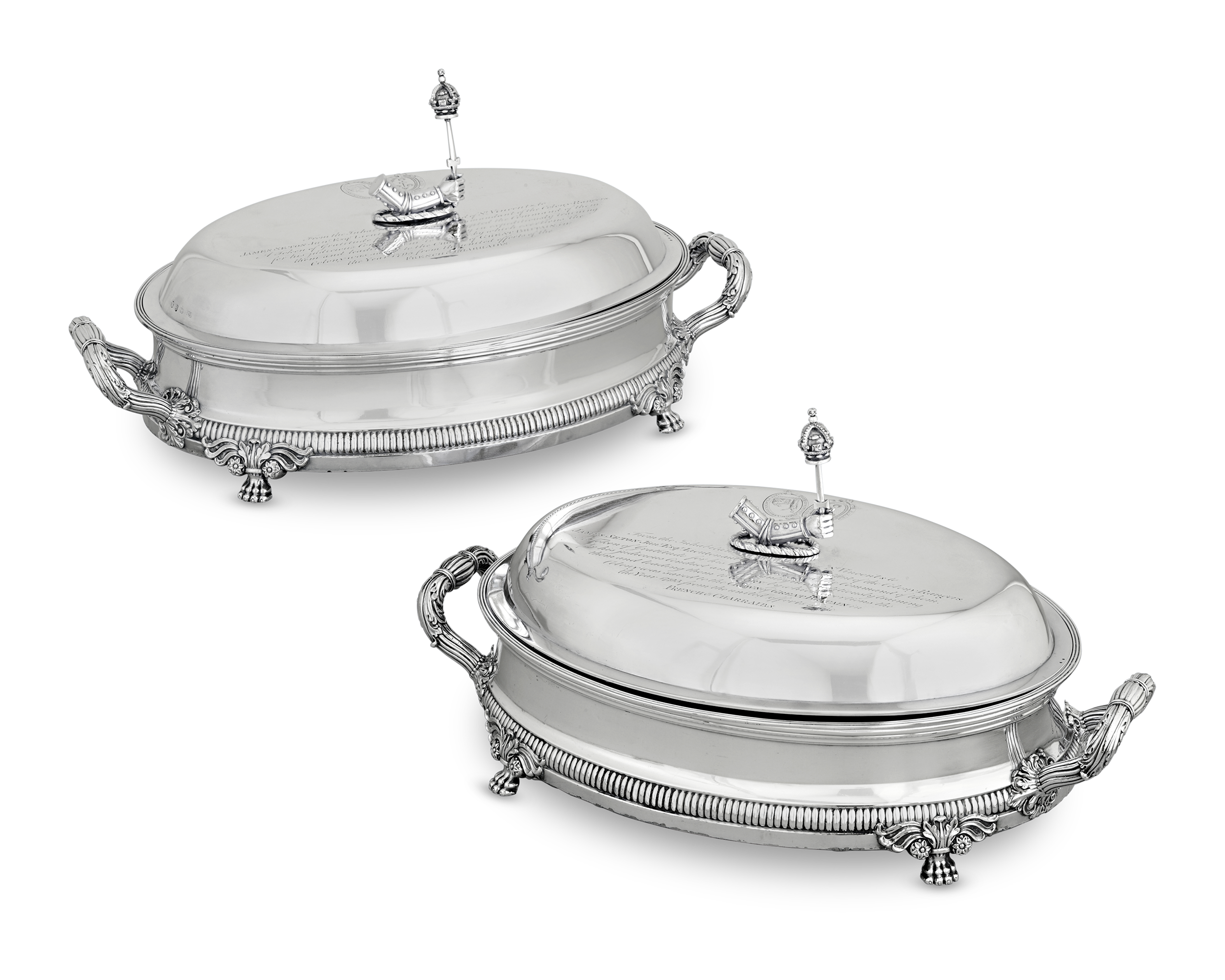 Paul Storr Silver Tureen and Entrée Dishes, Set of 3