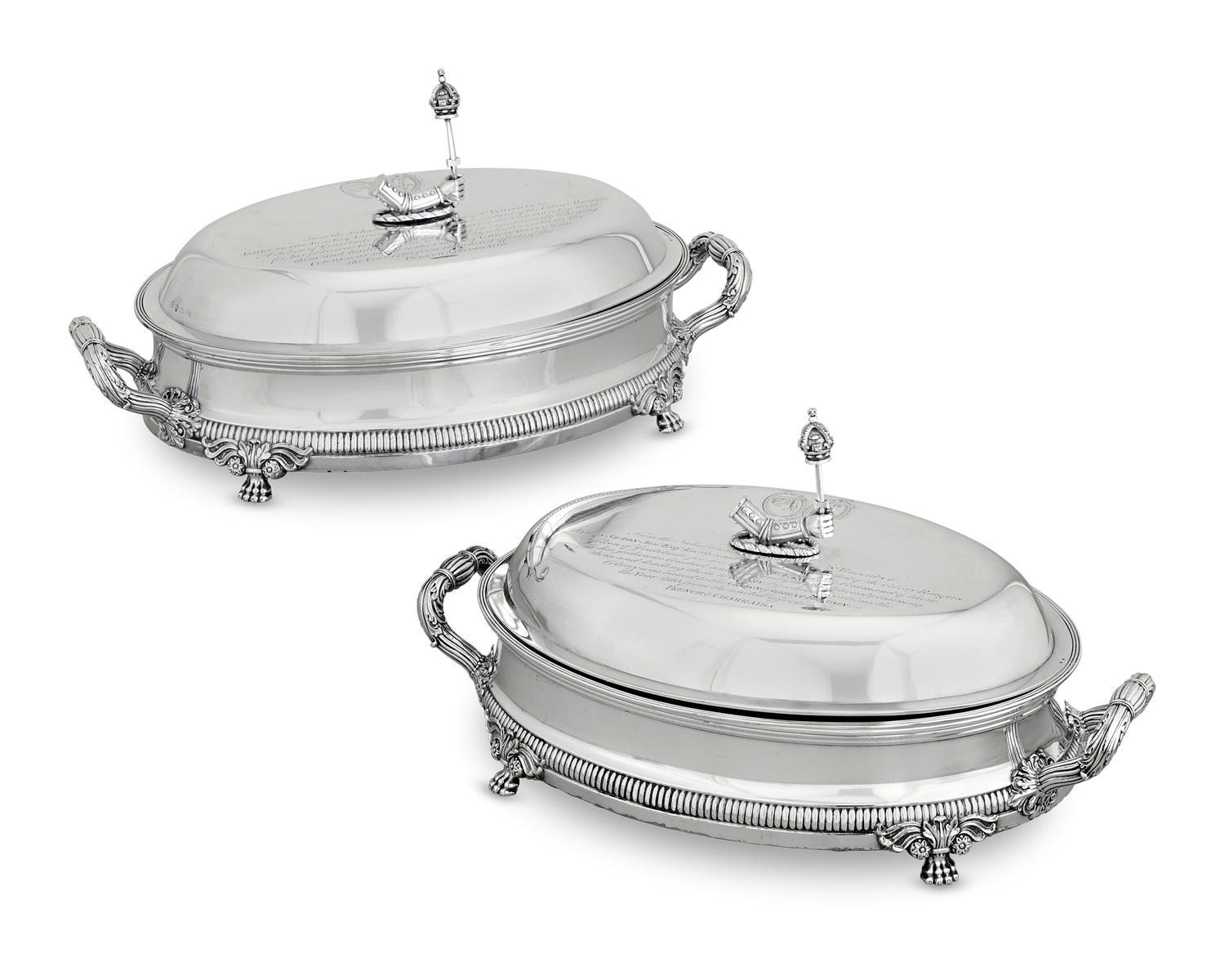 Paul Storr Silver Tureen and Entrée Dishes, Set of 3