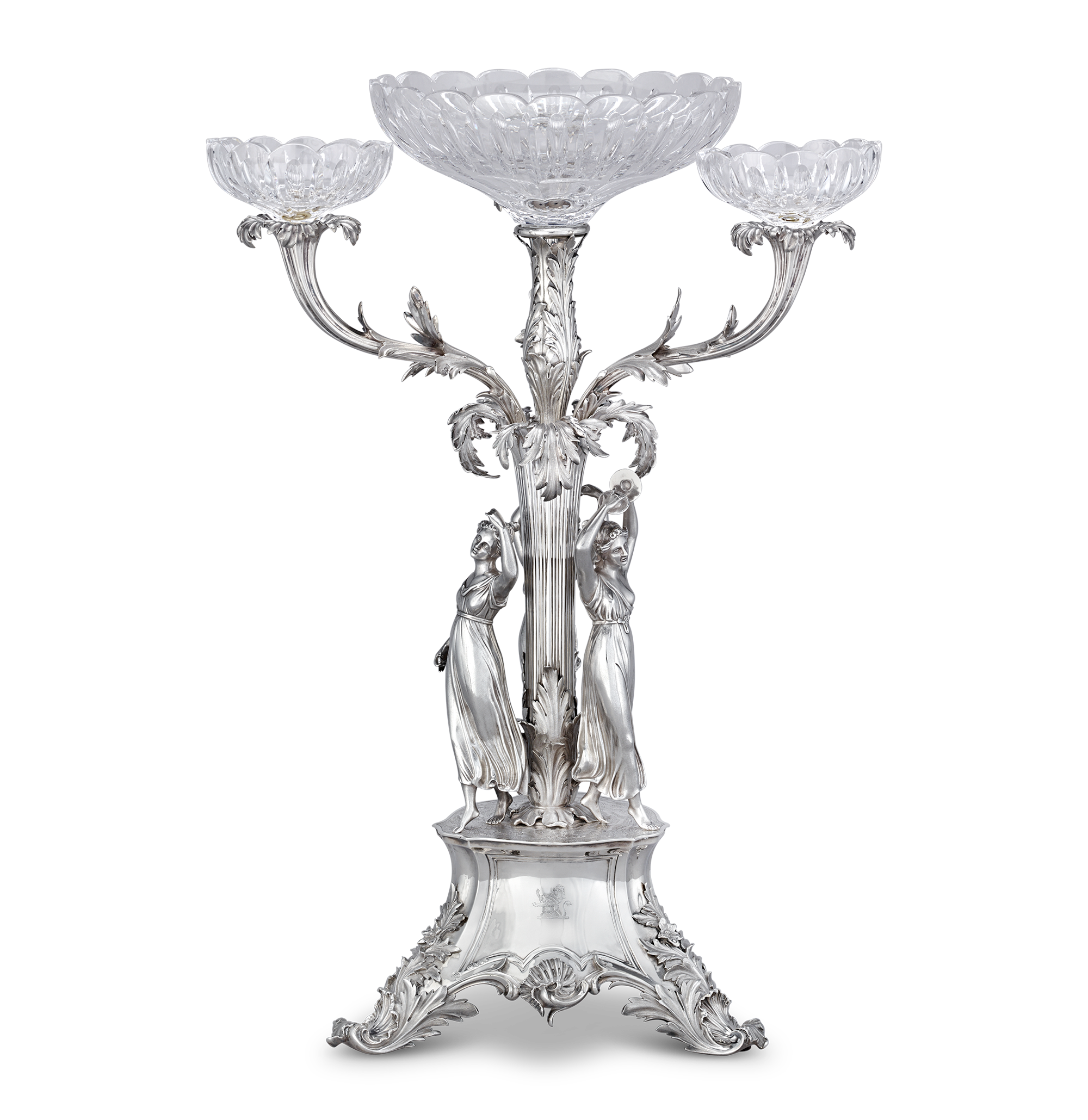 Victorian Three Graces Silver Epergne by Barnard & Sons