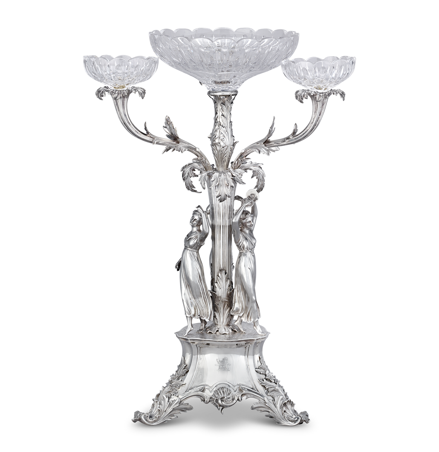 Victorian Three Graces Silver Epergne by Barnard & Sons