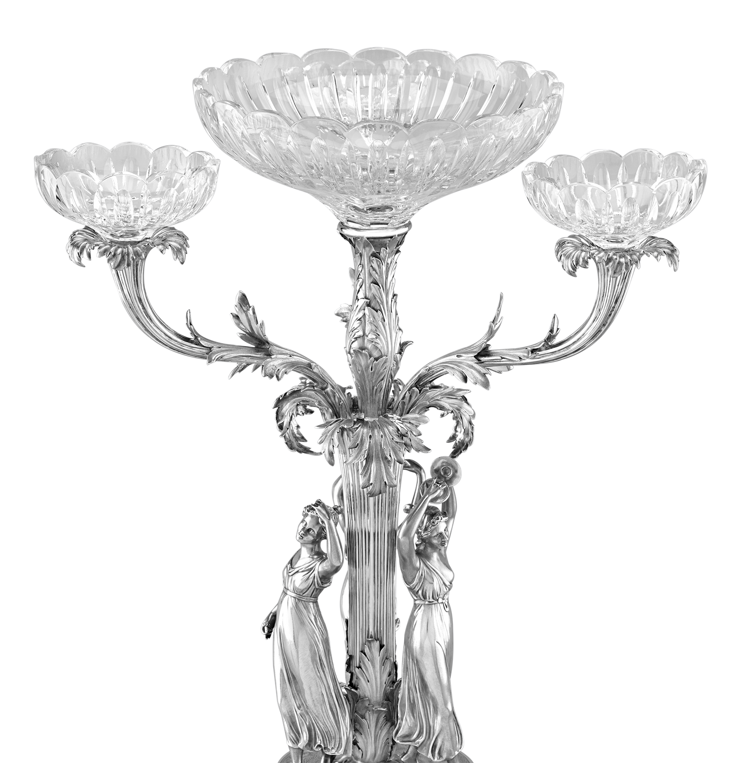 Victorian Three Graces Silver Epergne by Barnard & Sons