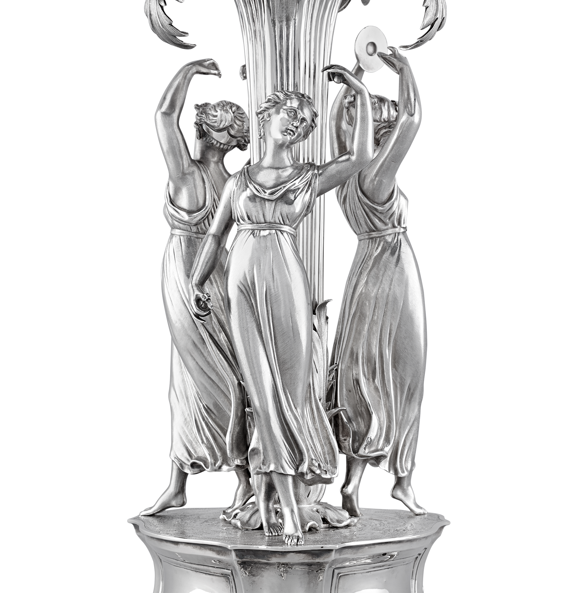 Victorian Three Graces Silver Epergne by Barnard & Sons