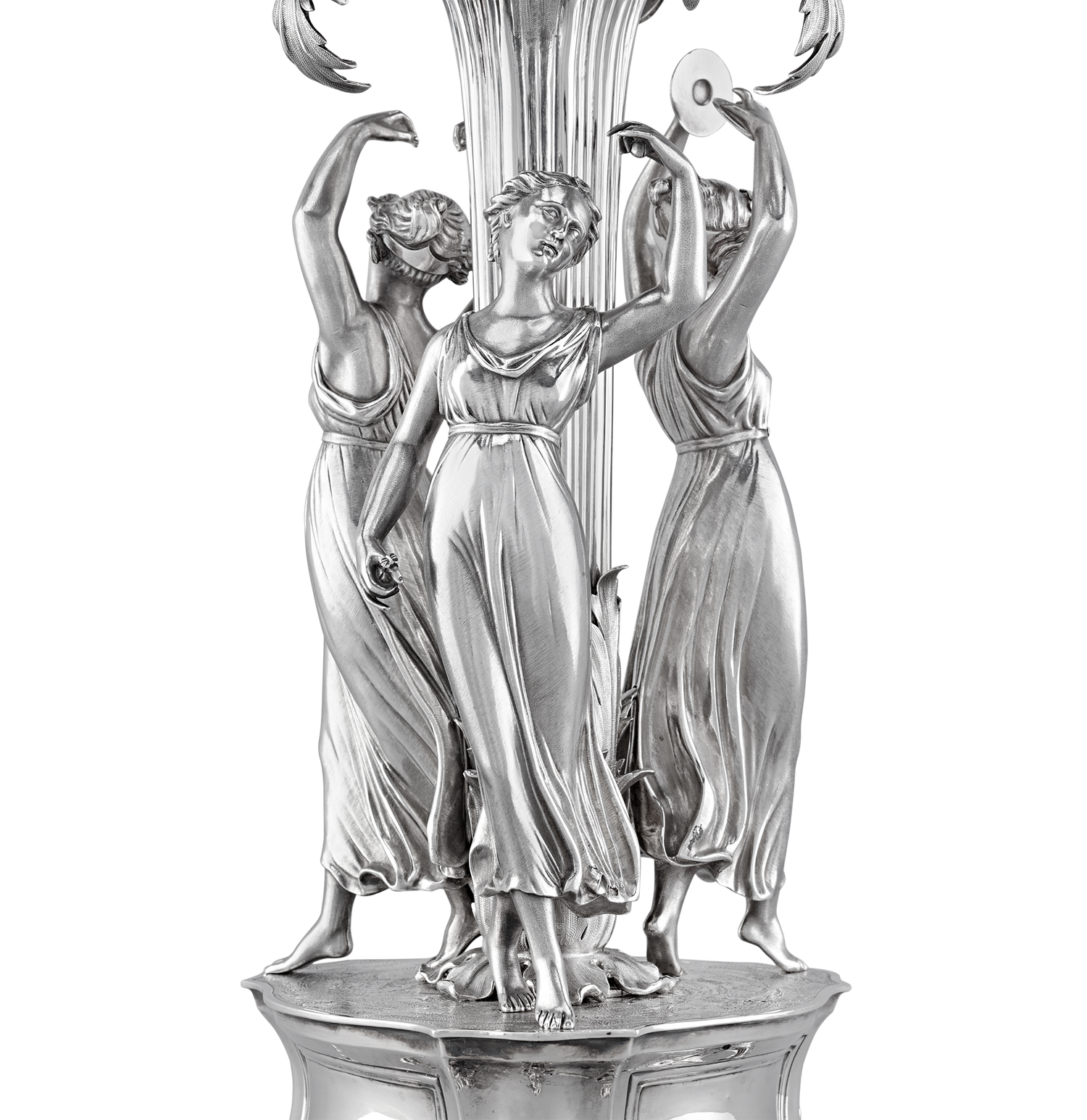 Victorian Three Graces Silver Epergne by Barnard & Sons