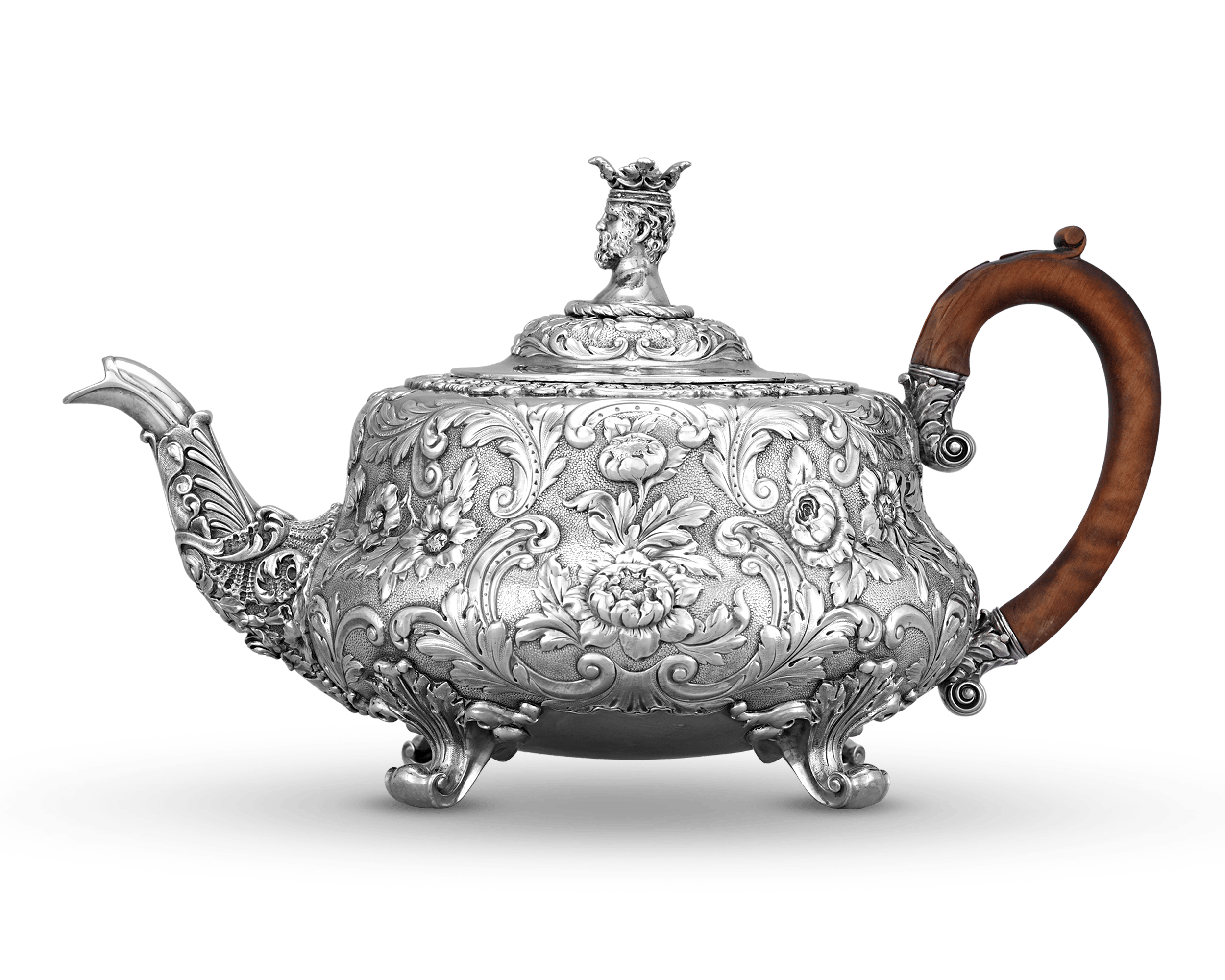 Paul Storr Silver Kings Pattern 4-Piece Tea & Coffee Set