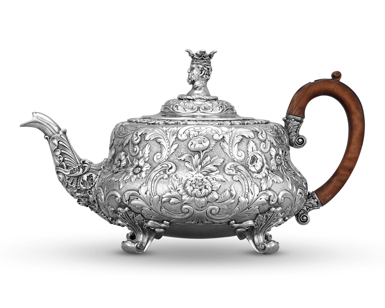 Paul Storr Silver Kings Pattern 4-Piece Tea & Coffee Set