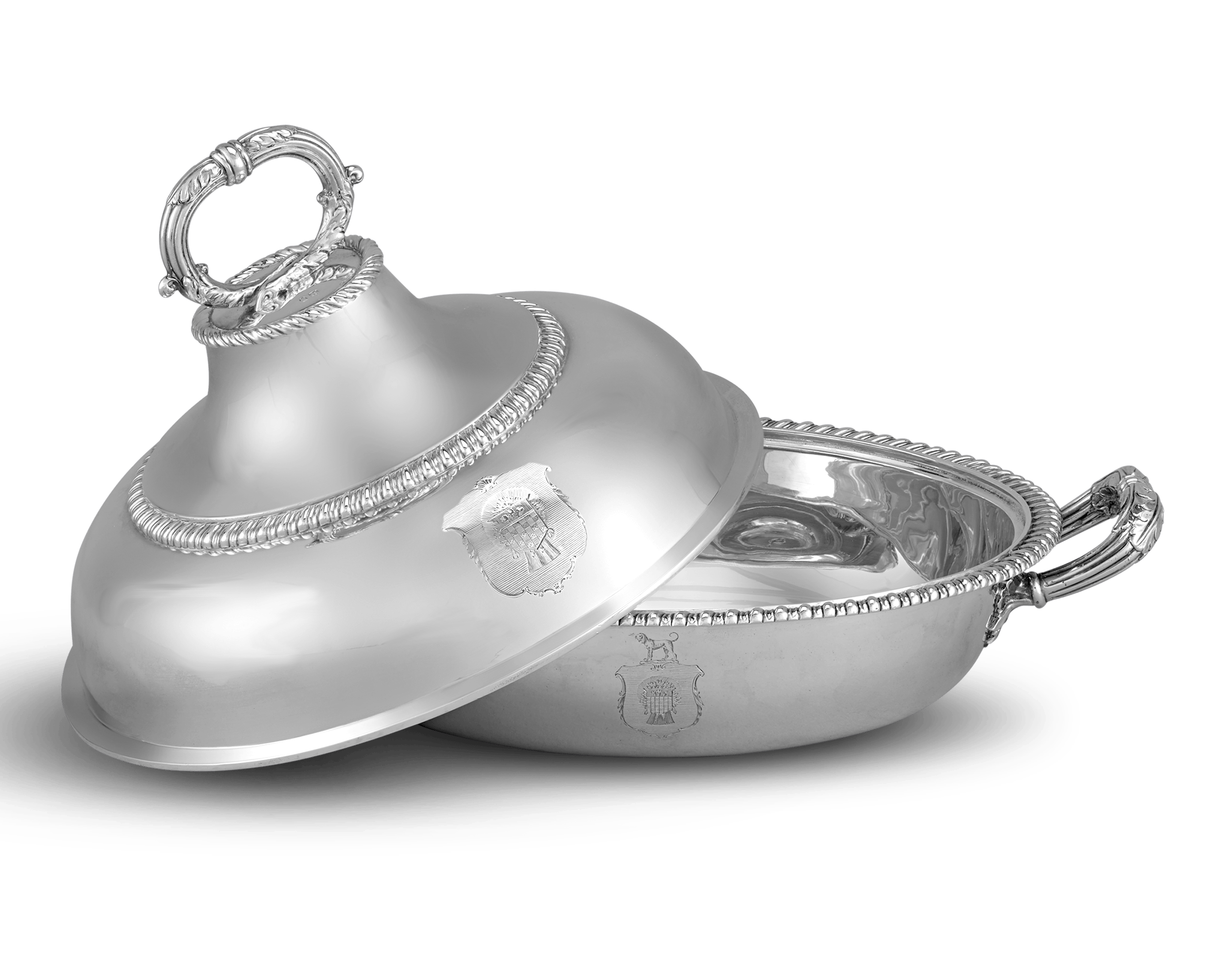 Four Georgian Silver Entrée Dishes by Robert Garrard