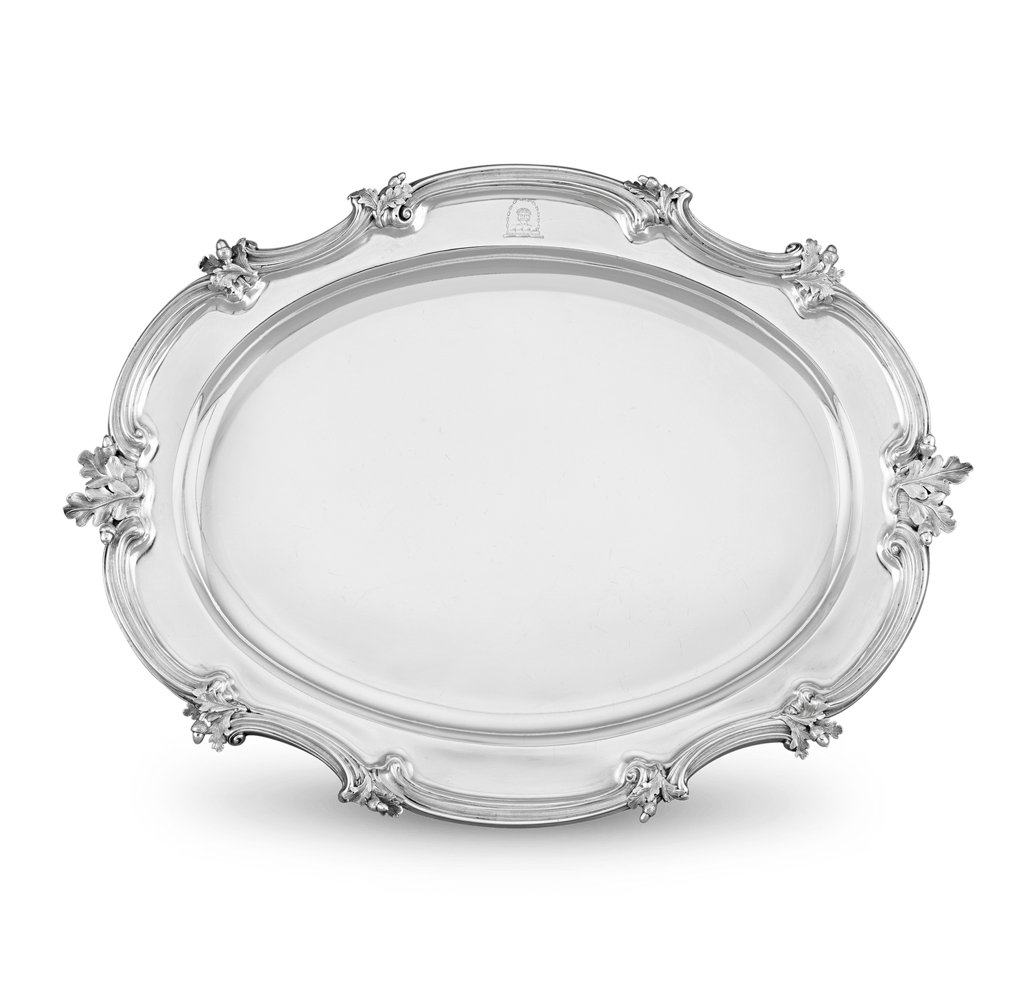 Set of Three Victorian Silver Trays by Benjamin Smith