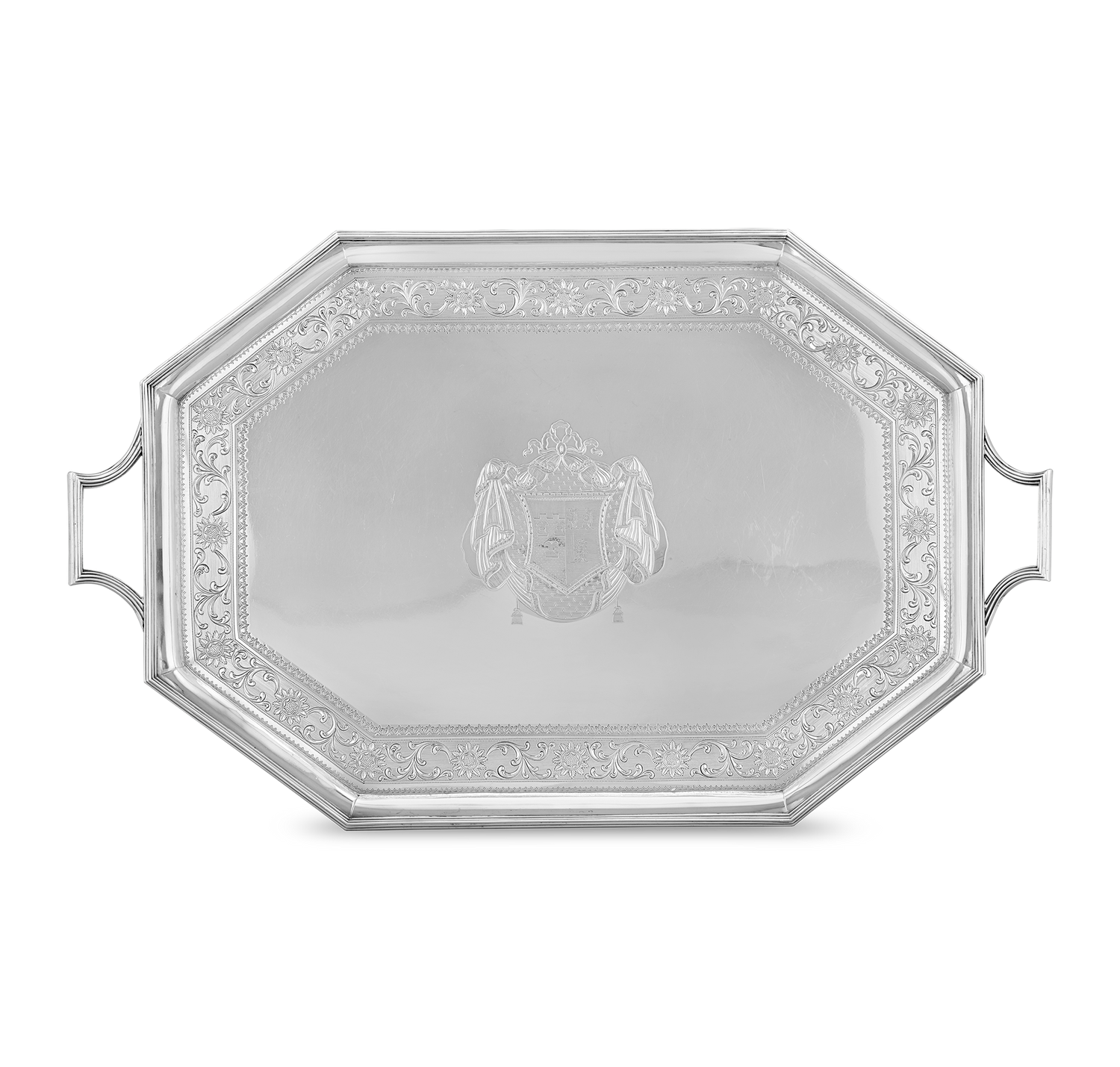 Georgian Silver 
Octagonal Tray by Thomas Hannam and John Crouch