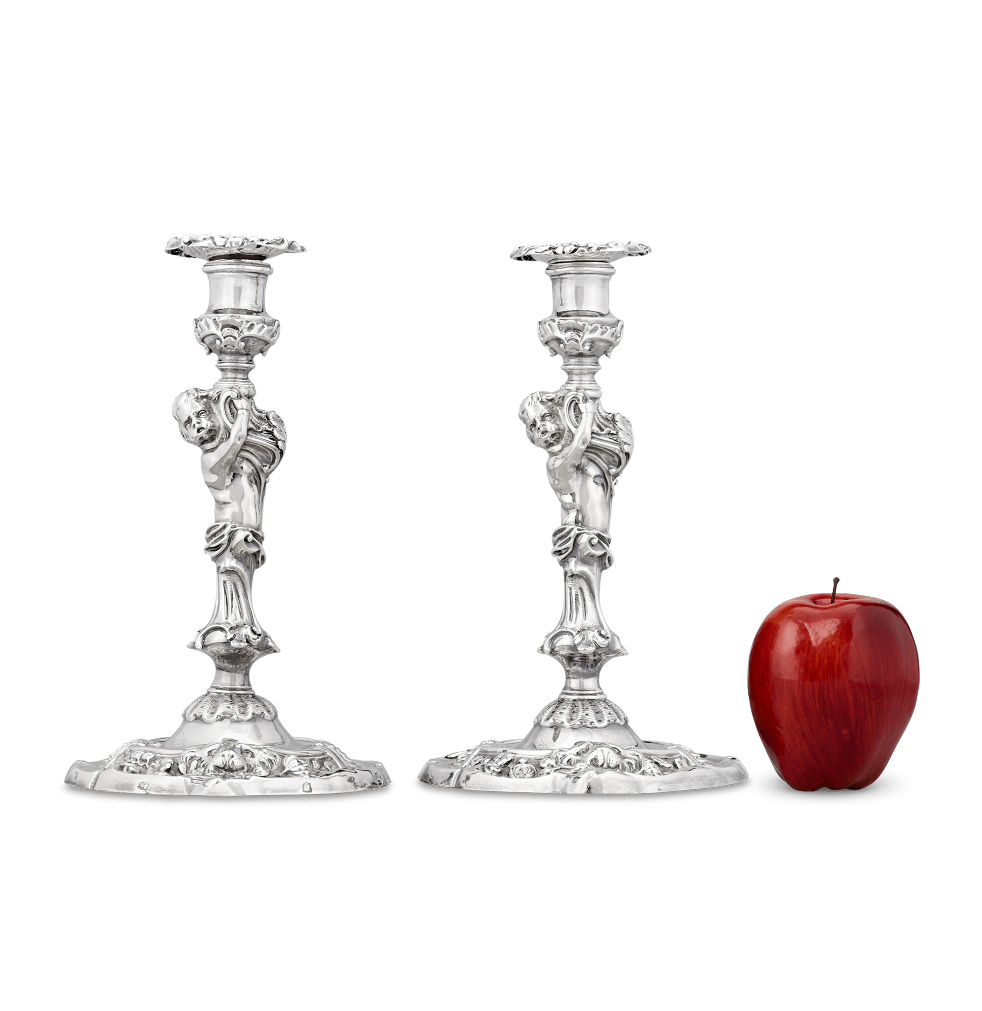 Pair of Georgian Silver Candlesticks by Ernest Sieber