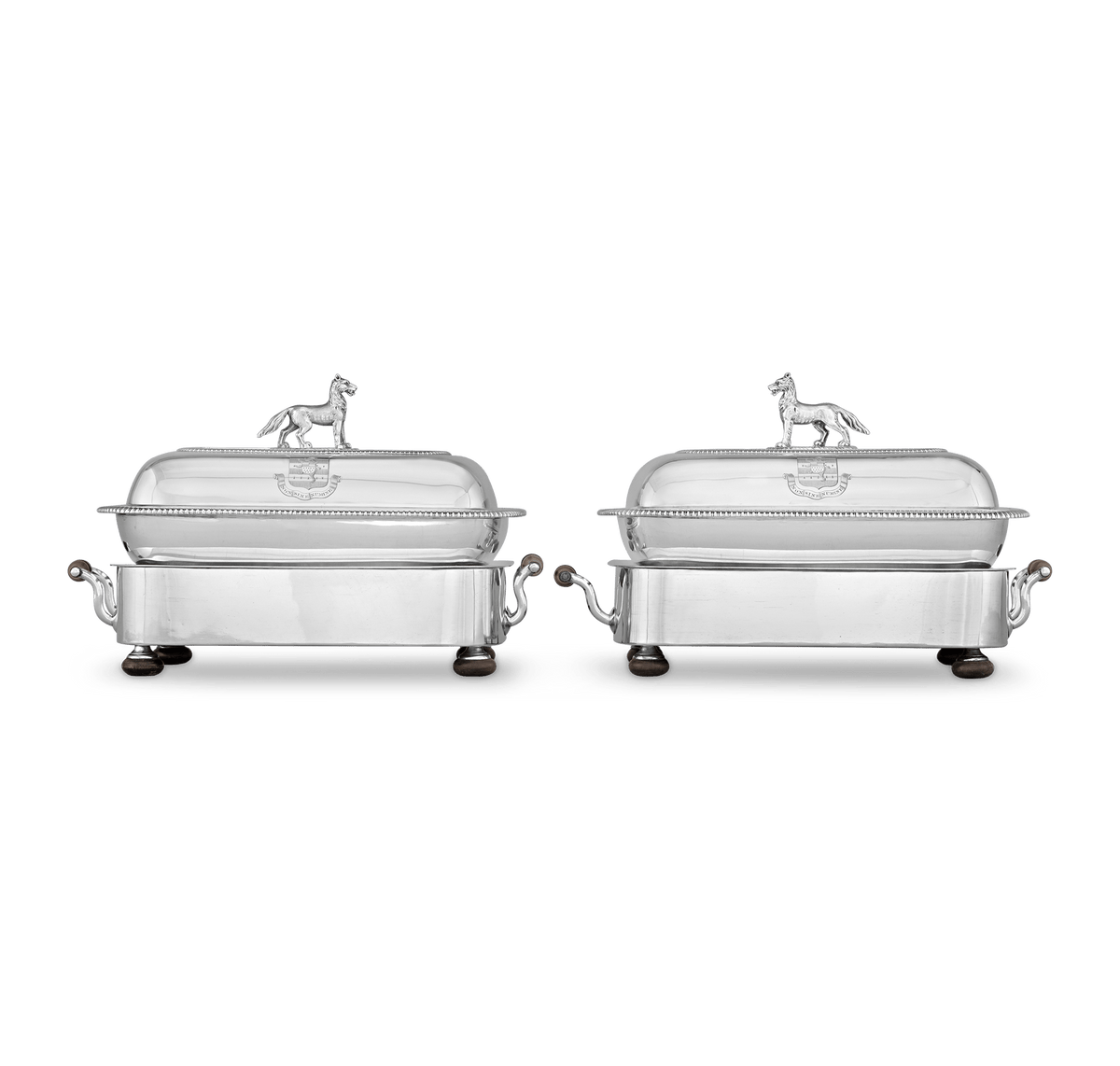 Pair of Entrée Dishes by Henry Nutting & Robert Hennell II