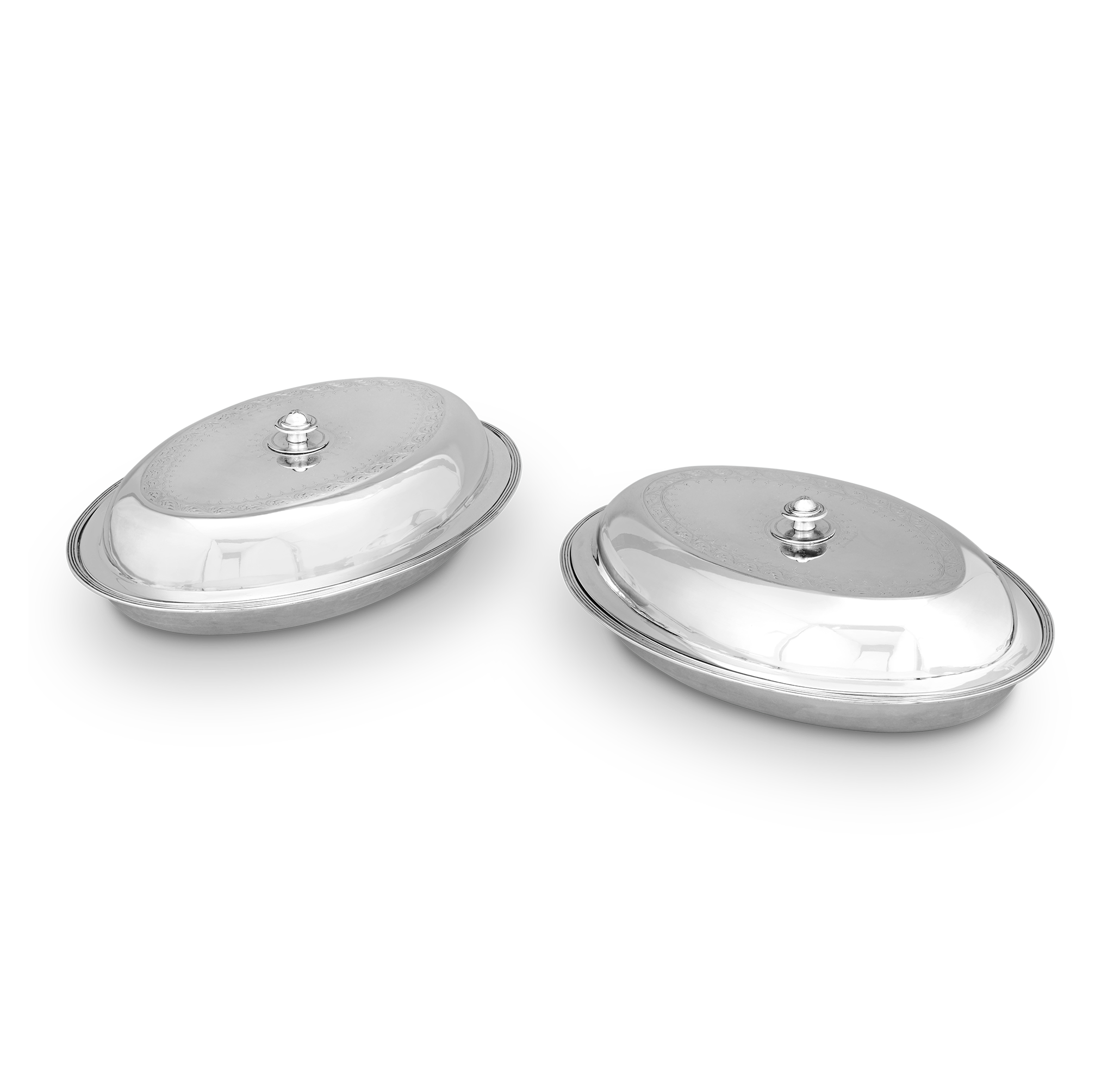 Pair of Georgian Silver Entrée Dishes by Paul Storr