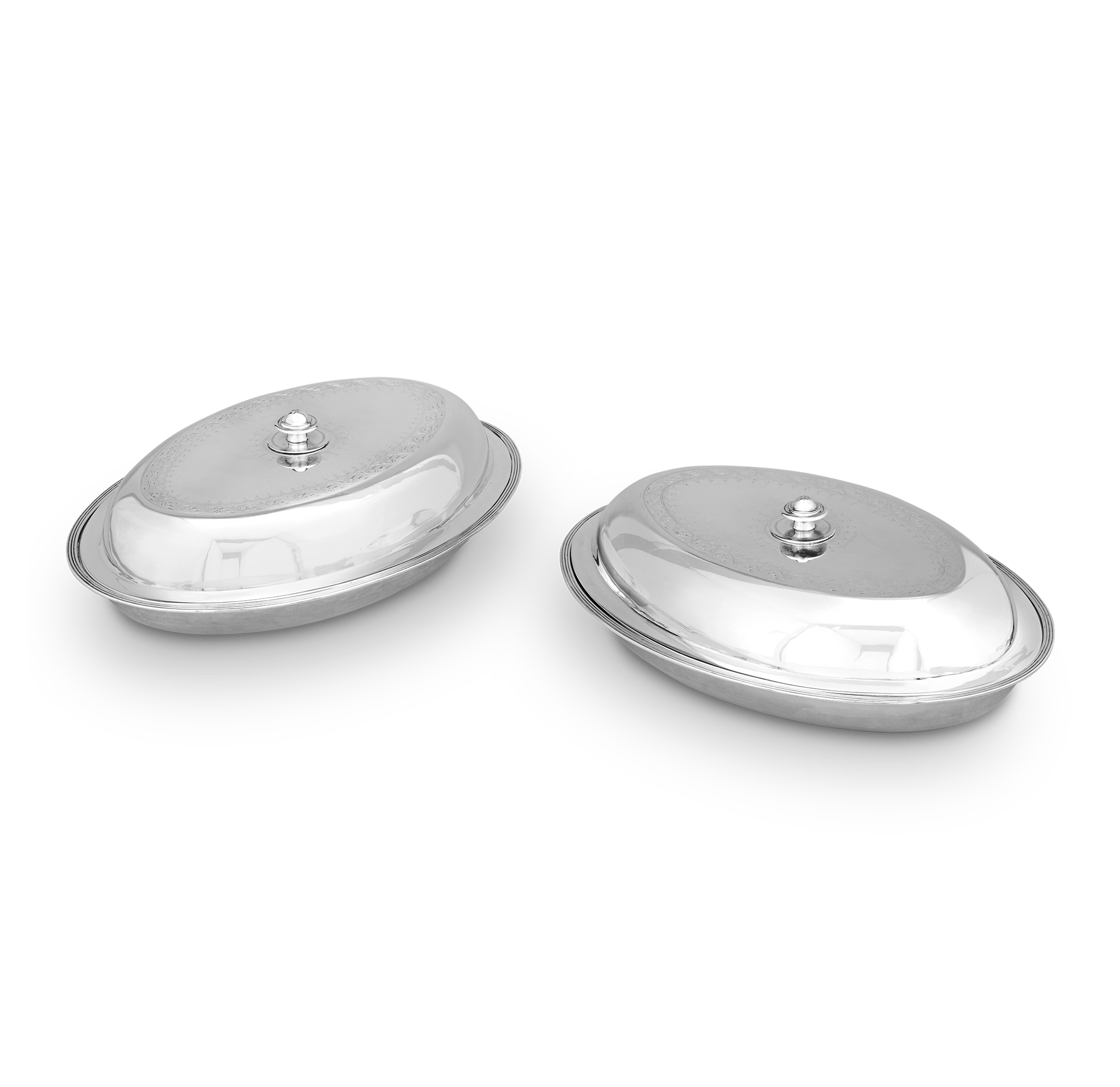 Pair of Georgian Silver Entrée Dishes by Paul Storr