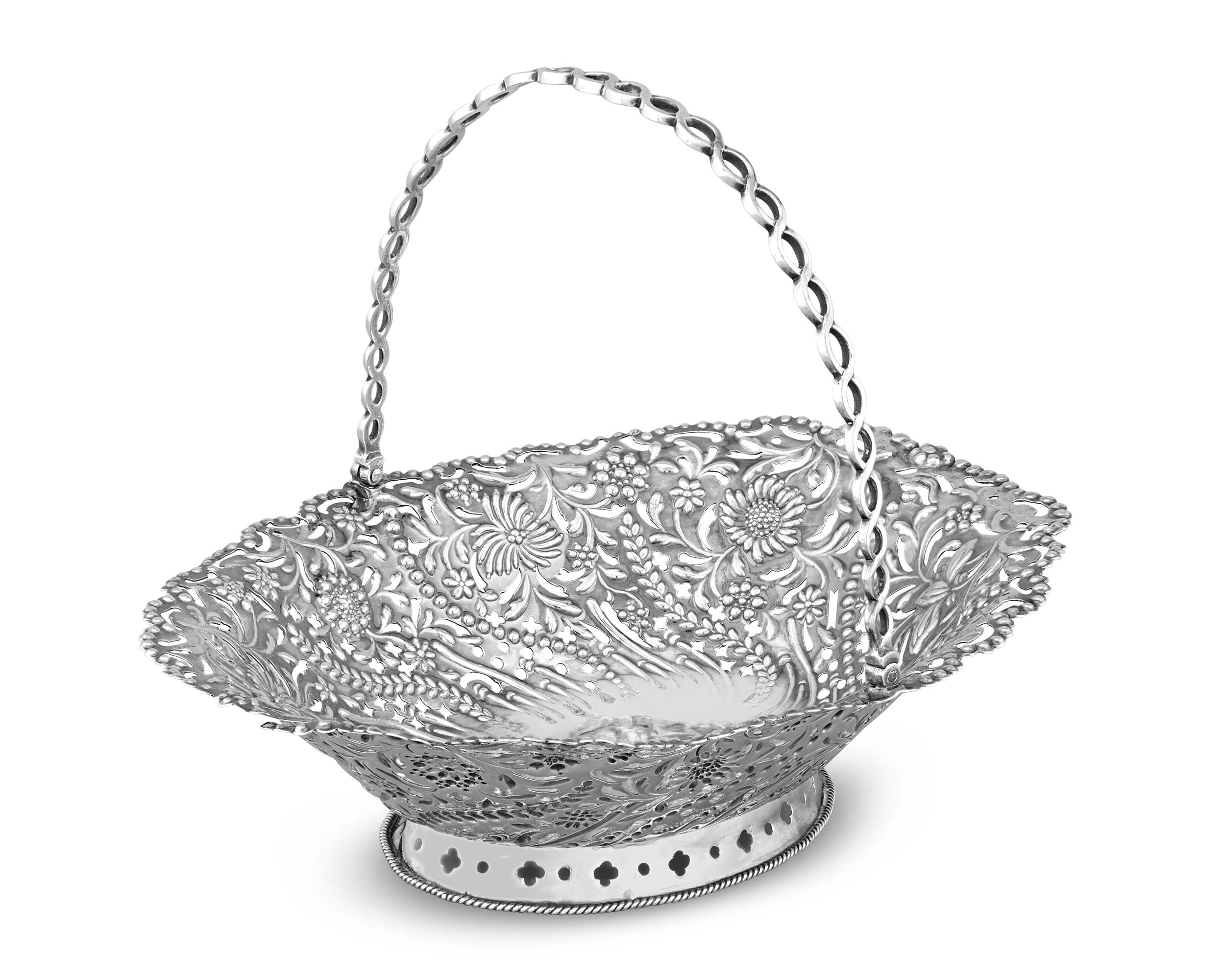 Georgian Silver Cake Basket by Robert Swanson