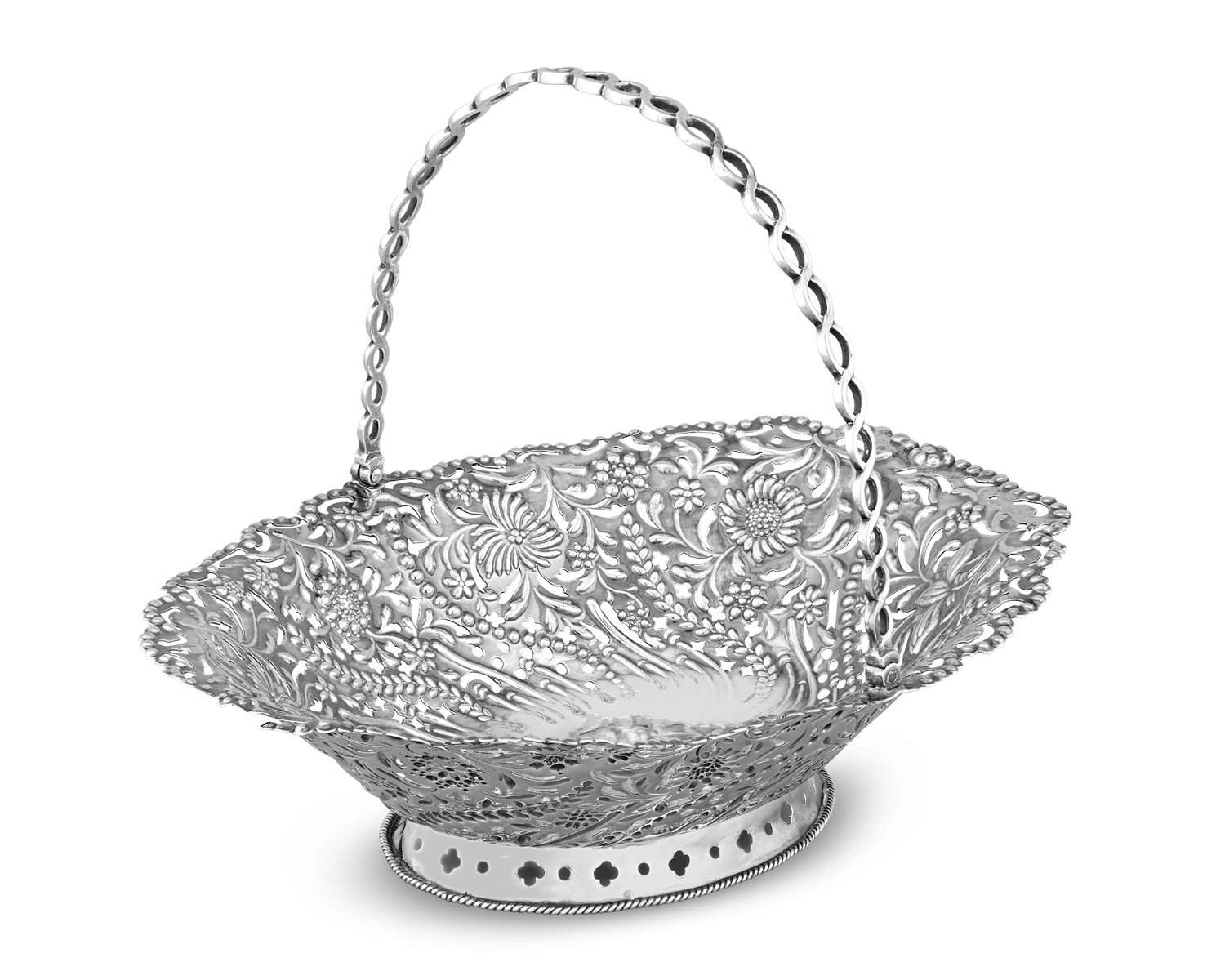 Georgian Silver Cake Basket by Robert Swanson