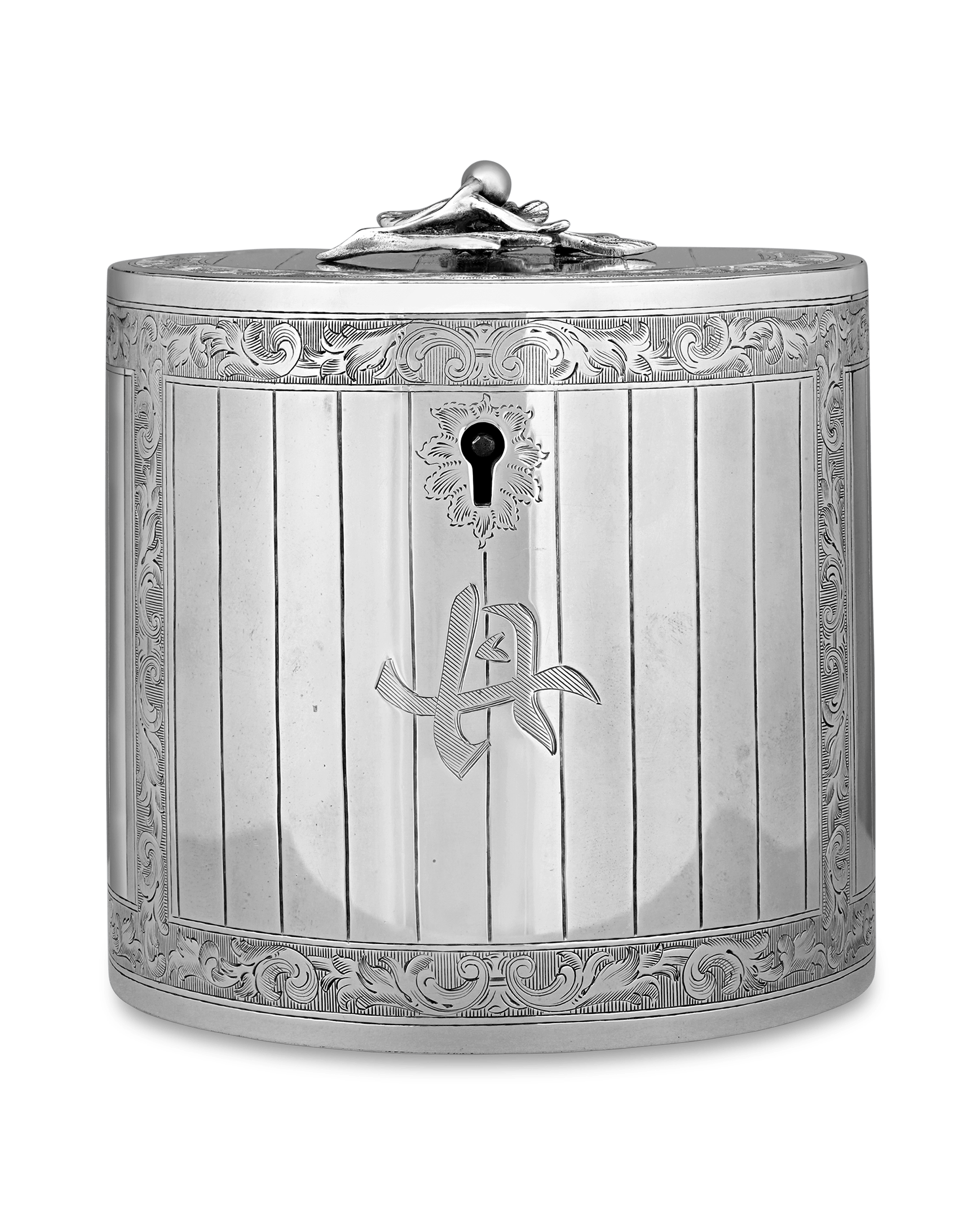 Georgian Silver Tea Caddy by Edward Cooper