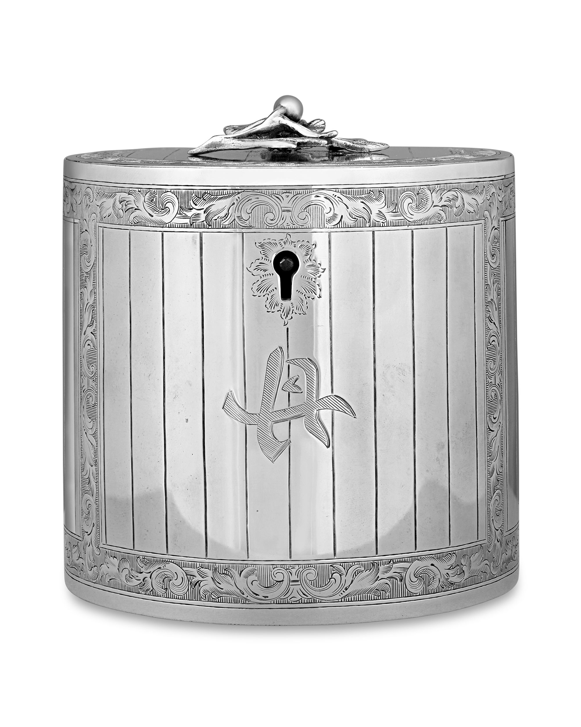 Georgian Silver Tea Caddy by Edward Cooper