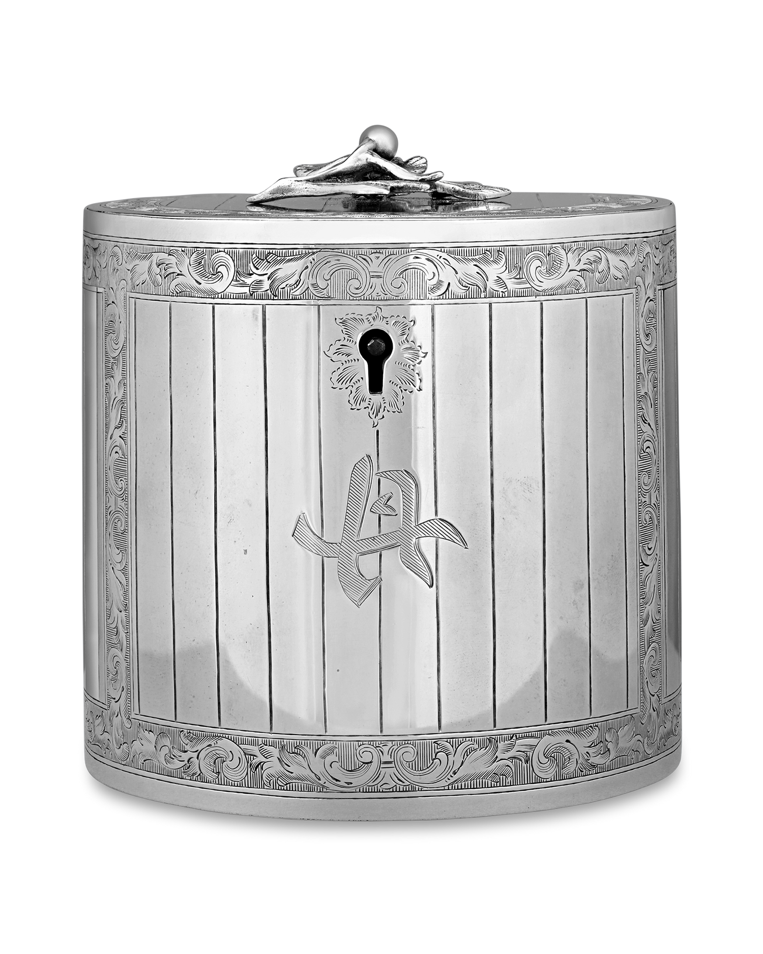 Georgian Silver Tea Caddy by Edward Cooper