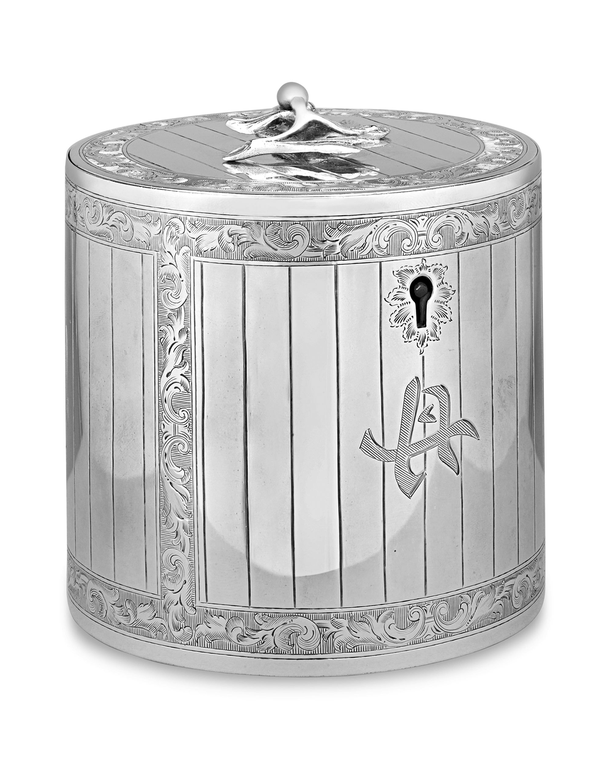 Georgian Silver Tea Caddy by Edward Cooper