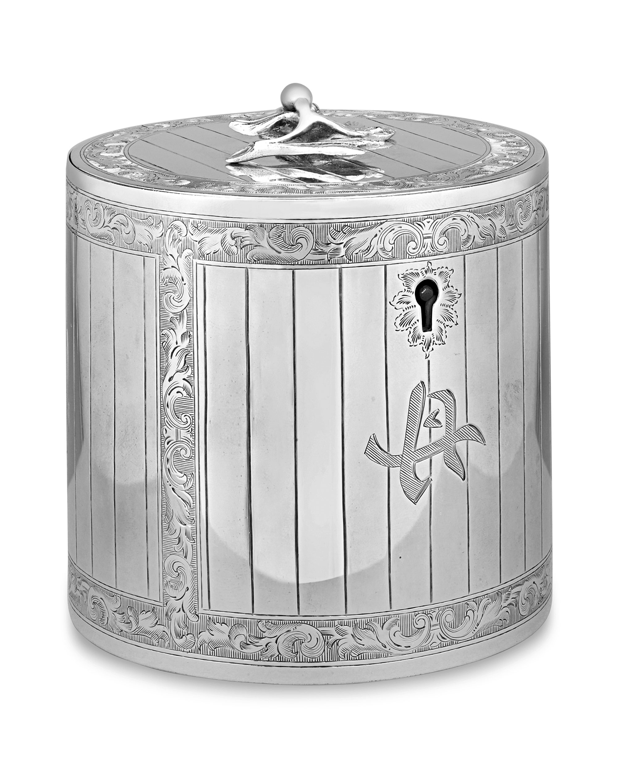 Georgian Silver Tea Caddy by Edward Cooper