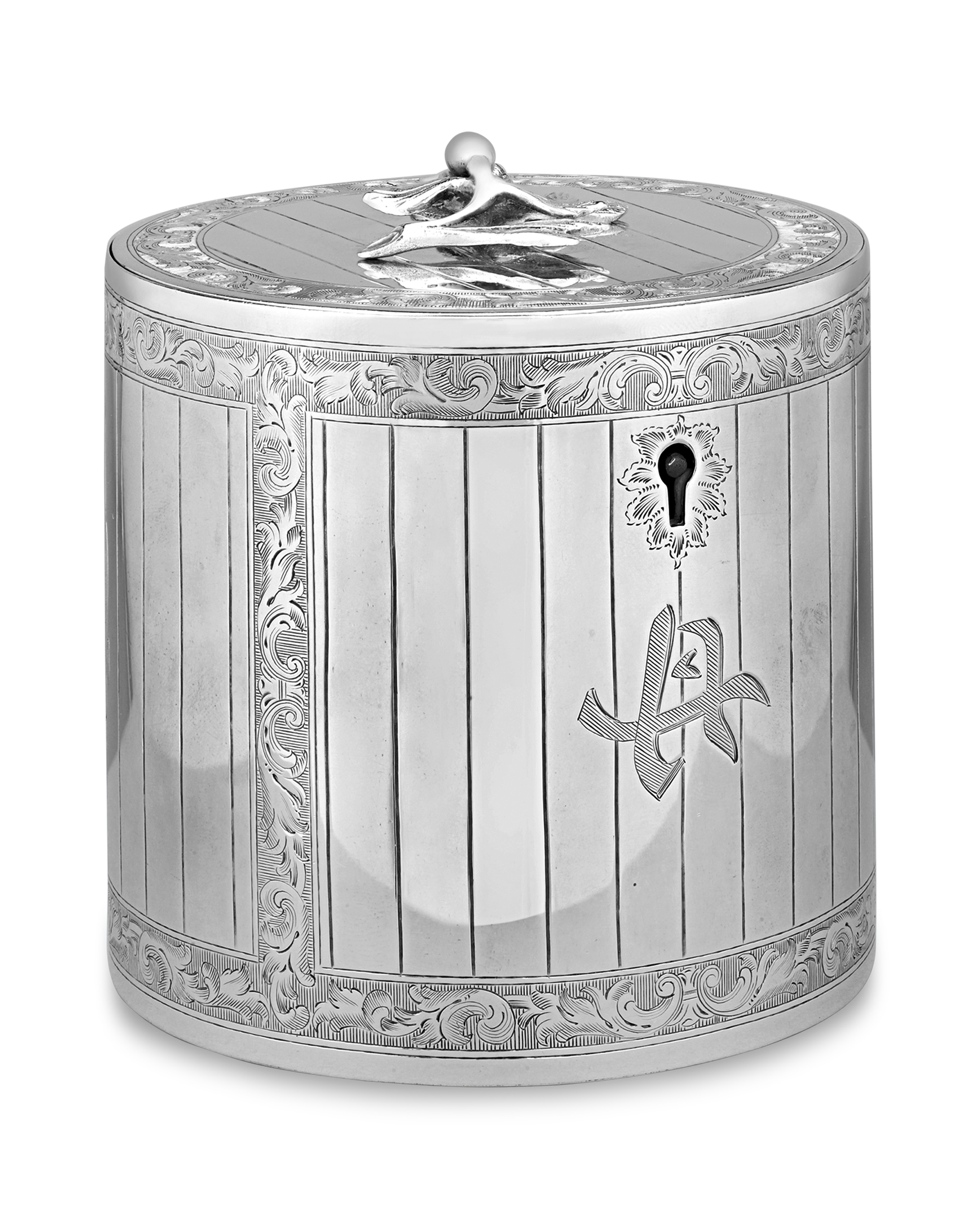 Georgian Silver Tea Caddy by Edward Cooper