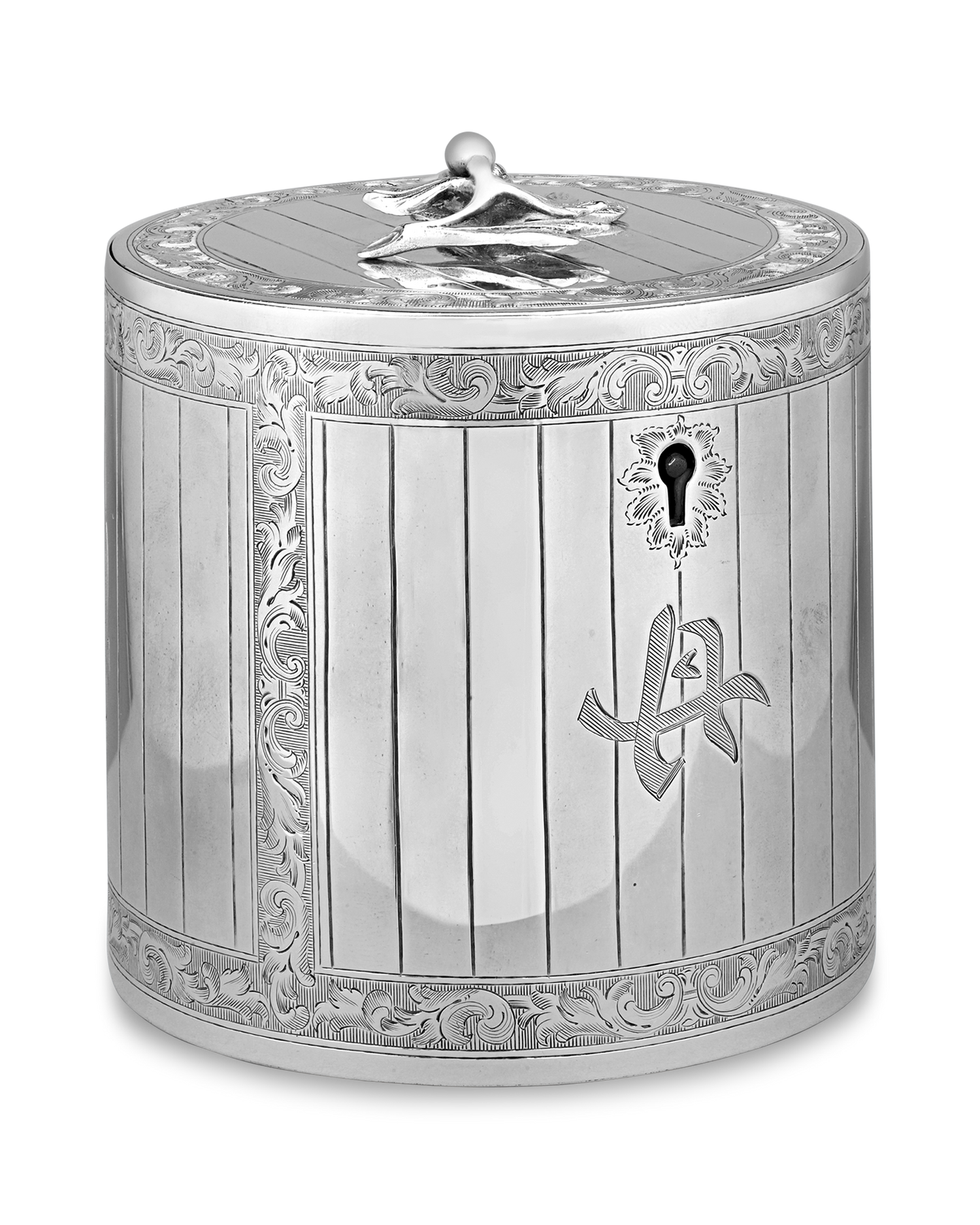 Georgian Silver Tea Caddy by Edward Cooper