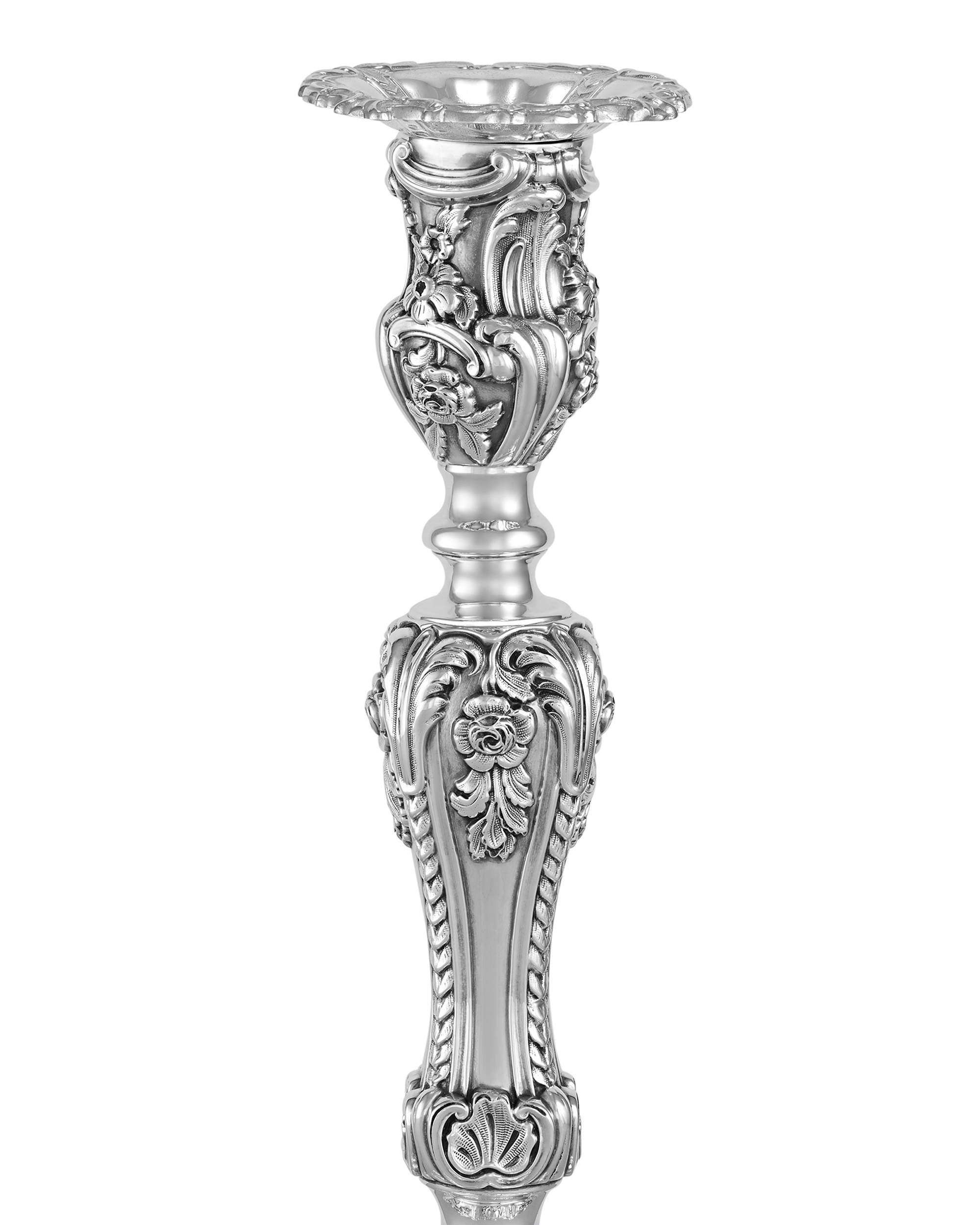 Victorian Silver Candlesticks by Creswick & Co.