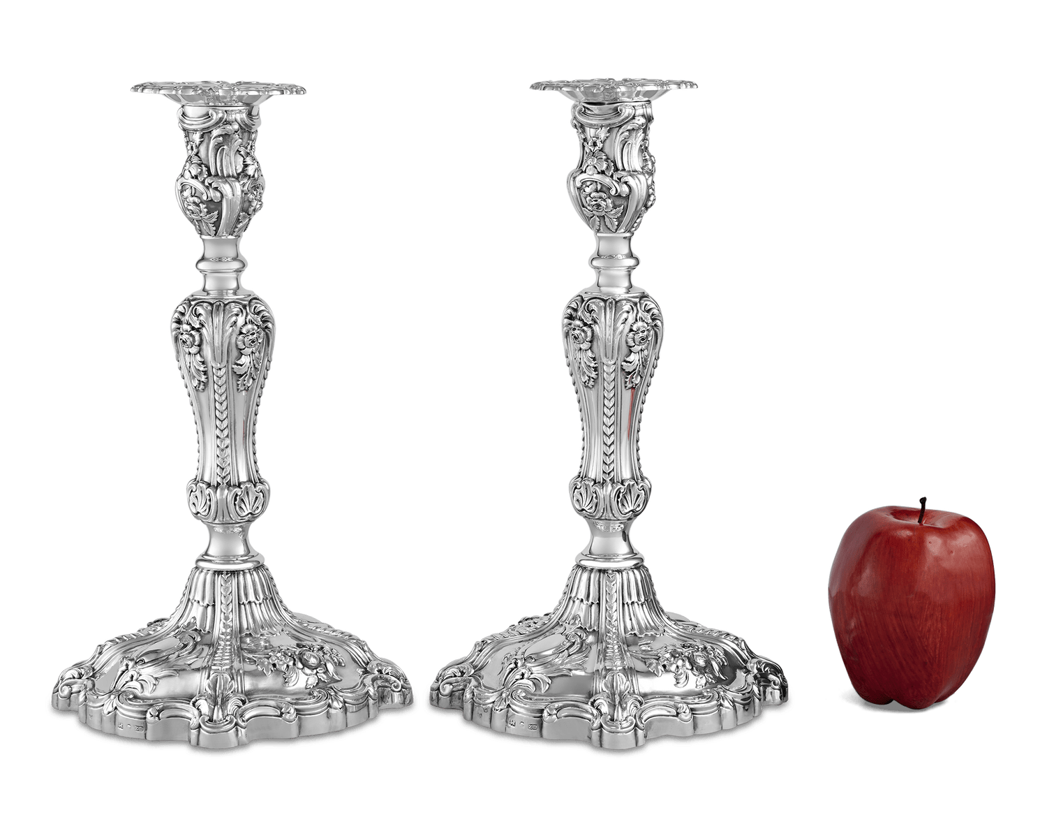 Victorian Silver Candlesticks by Creswick & Co.