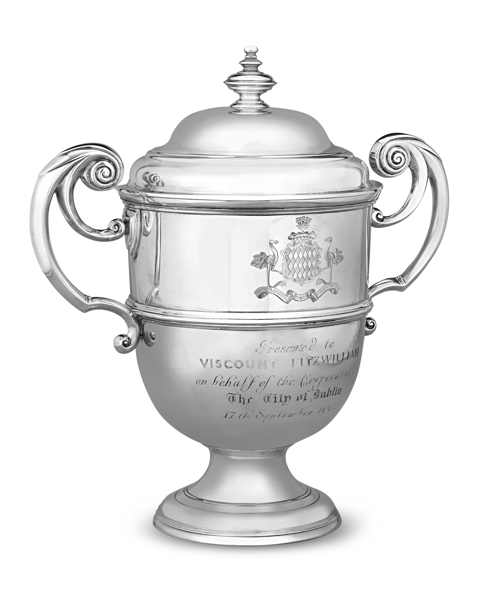 Edward VII Presentation Silver Wine Cooler for Viscount Fitzwilliams