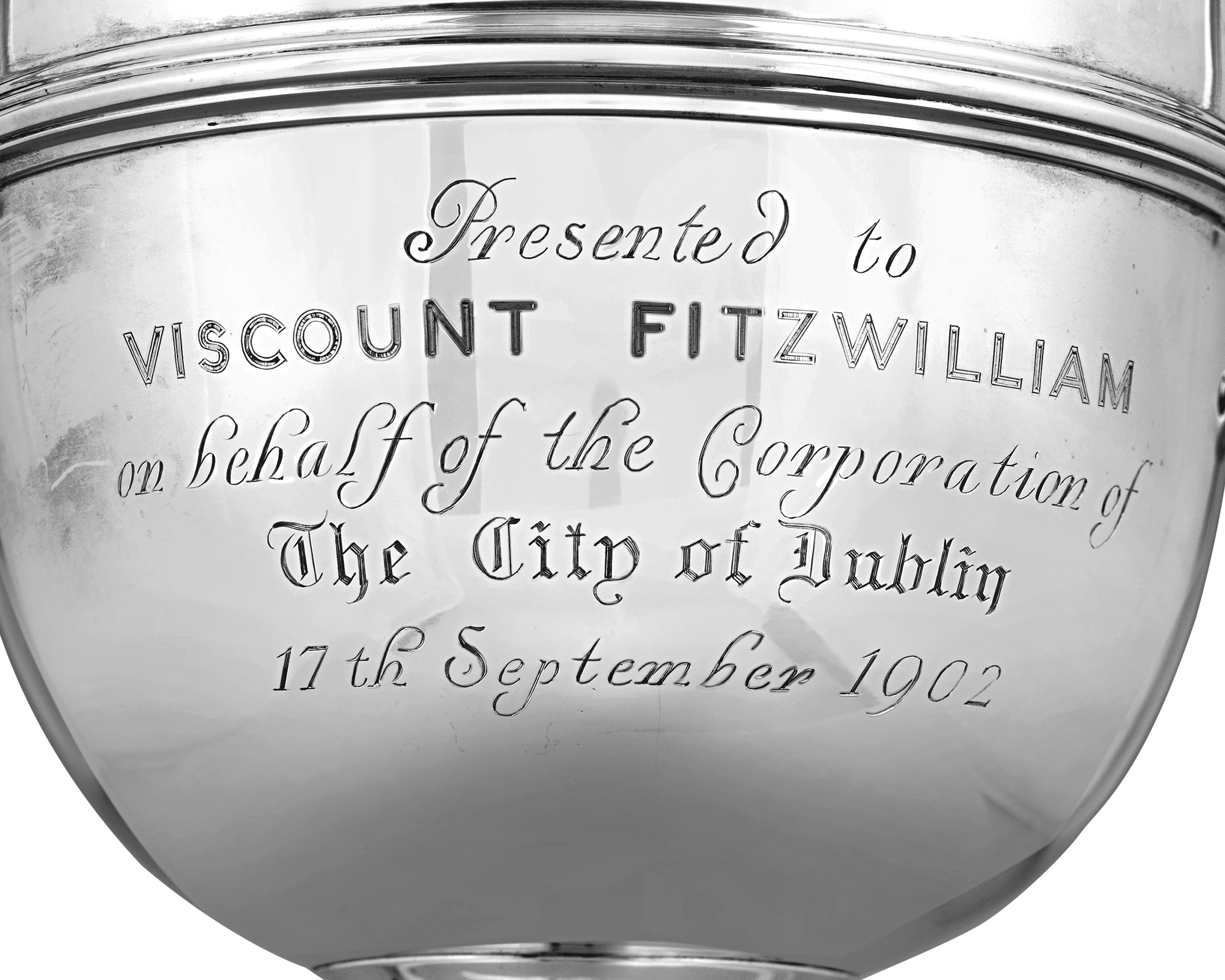 Edward VII Presentation Silver Wine Cooler for Viscount Fitzwilliams