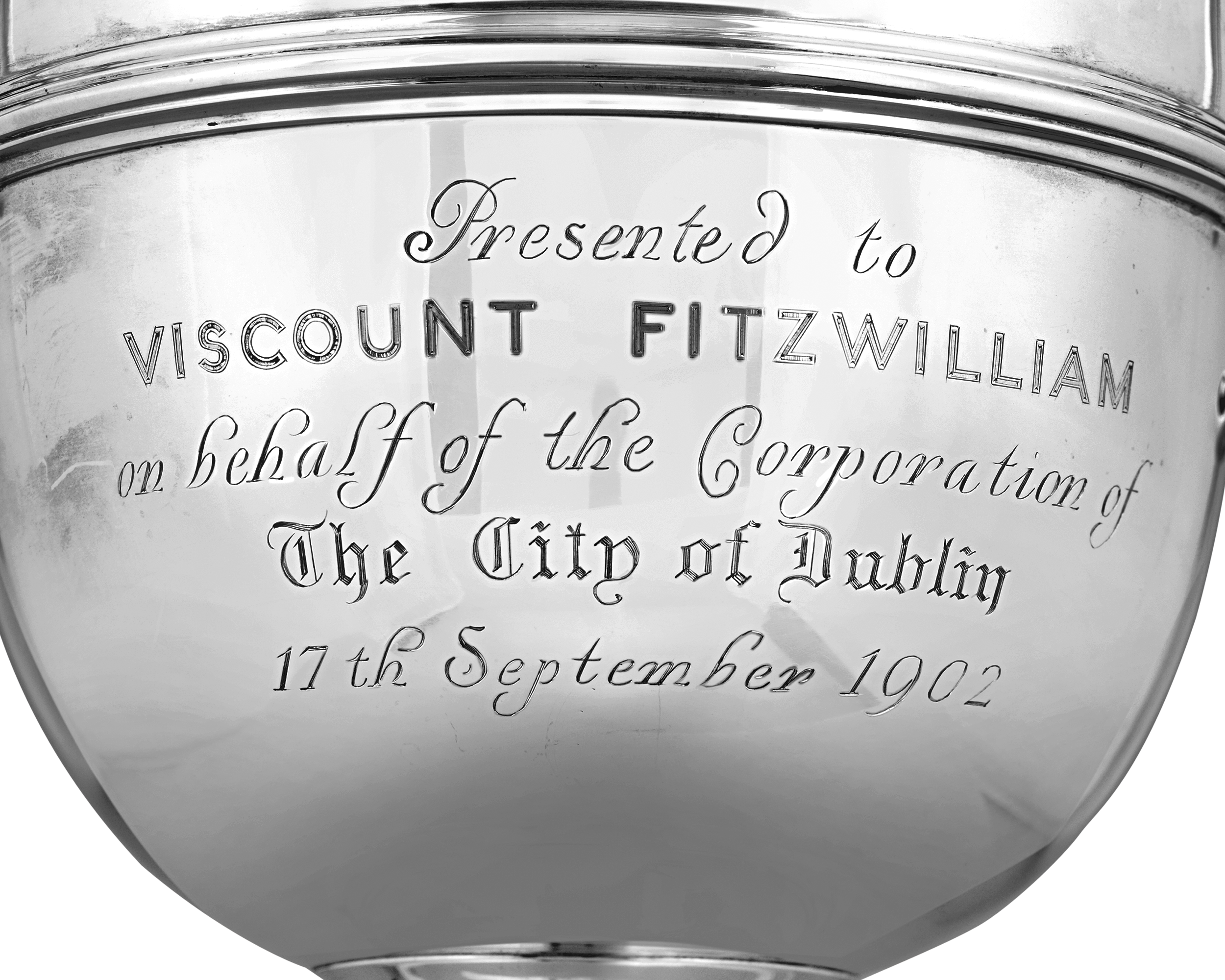 Edward VII Presentation Silver Wine Cooler for Viscount Fitzwilliams