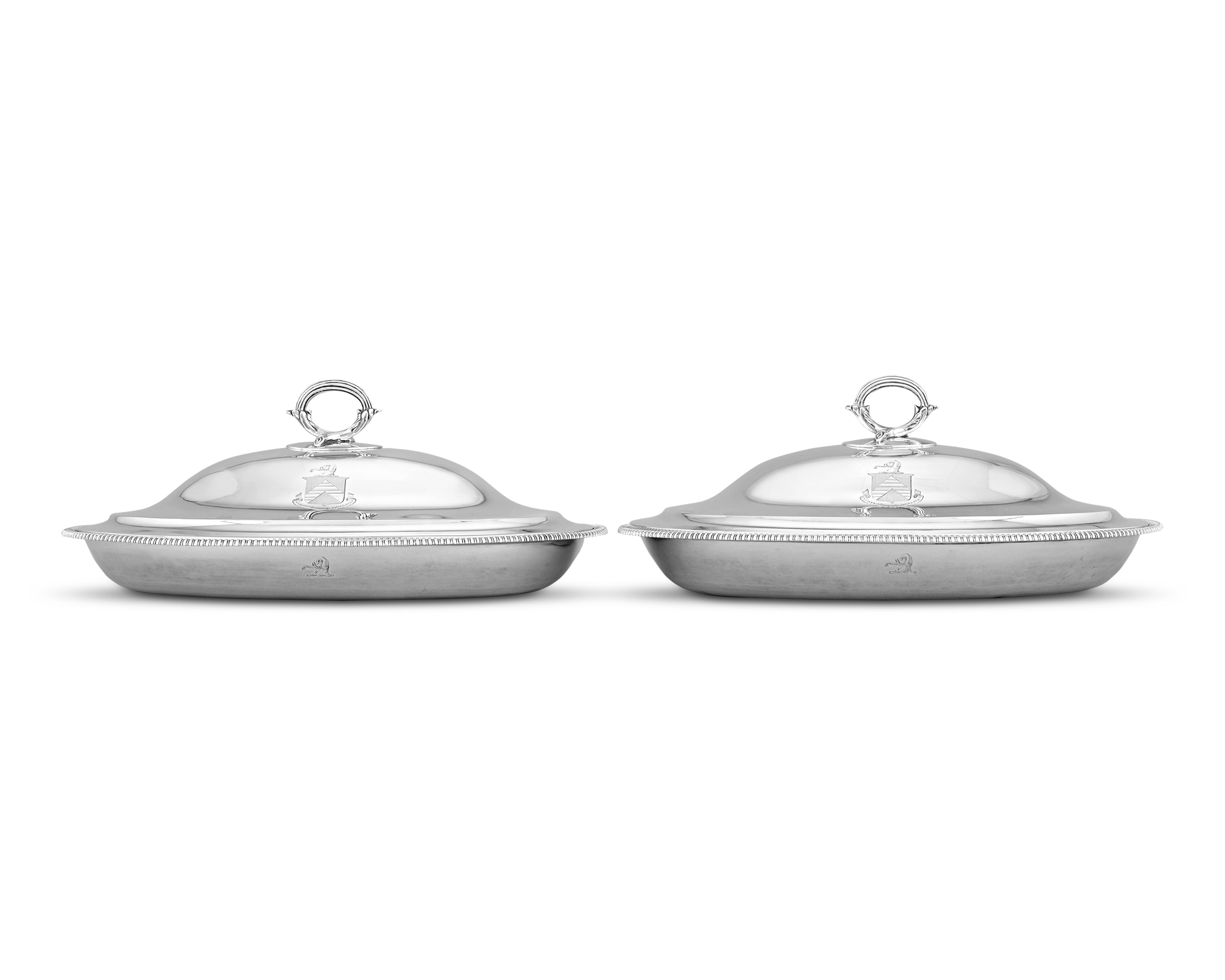 Pair of Georgian Silver Entrée Dishes by T&J Creswick