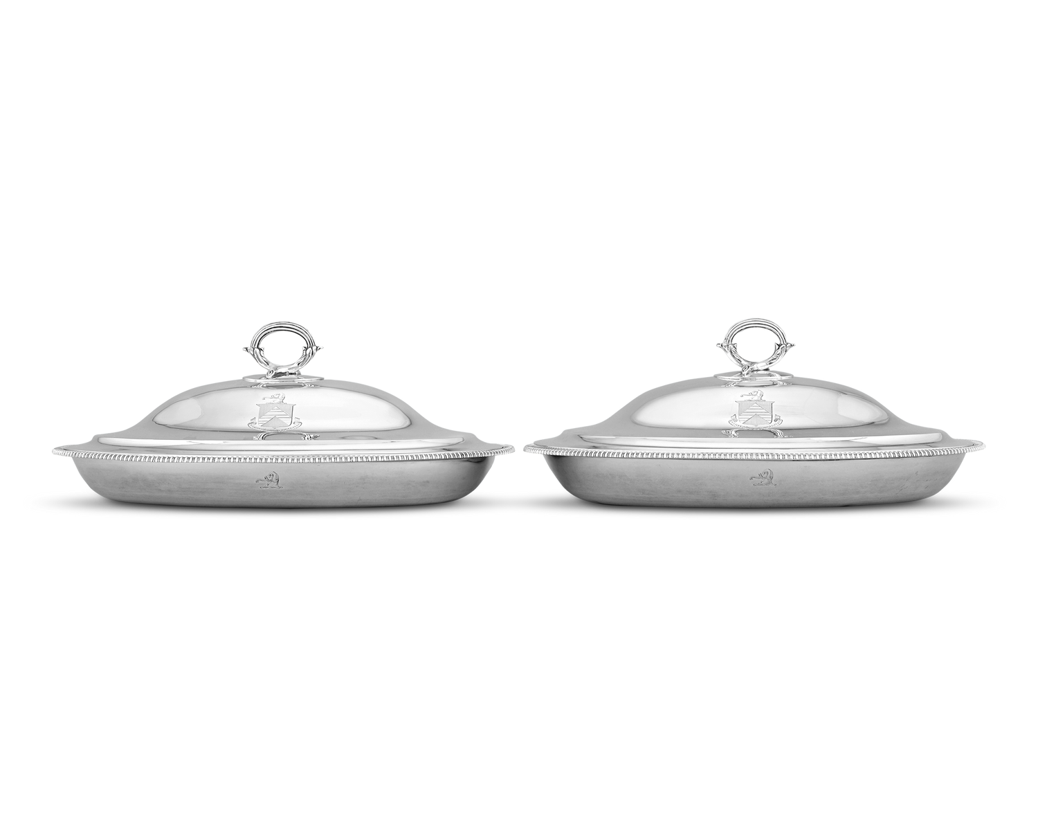 Pair of Georgian Silver Entrée Dishes by T&J Creswick