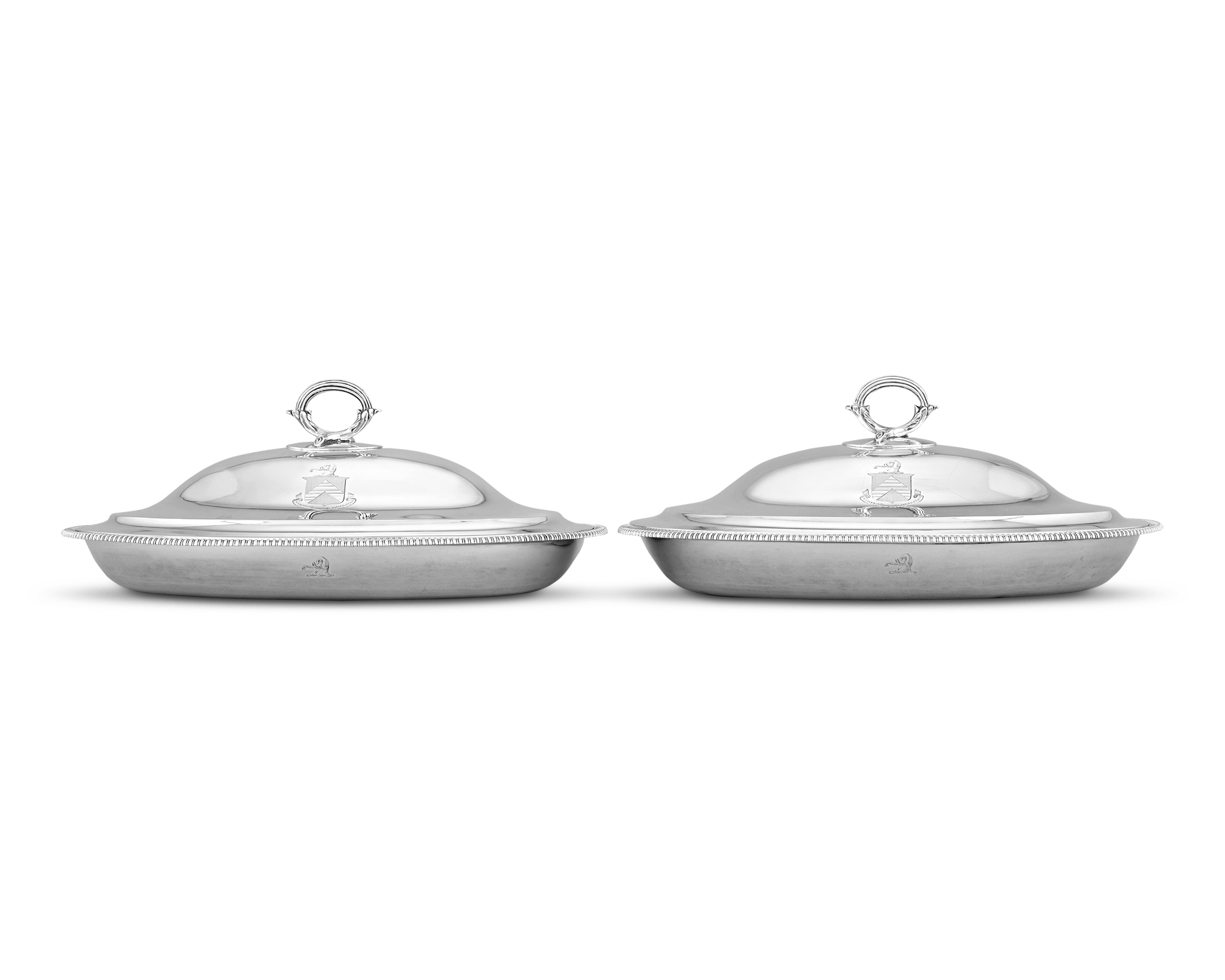 Pair of Georgian Silver Entrée Dishes by T&J Creswick