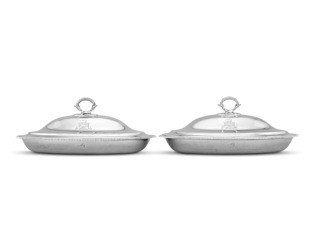 Pair of Georgian Silver Entrée Dishes by T&J Creswick