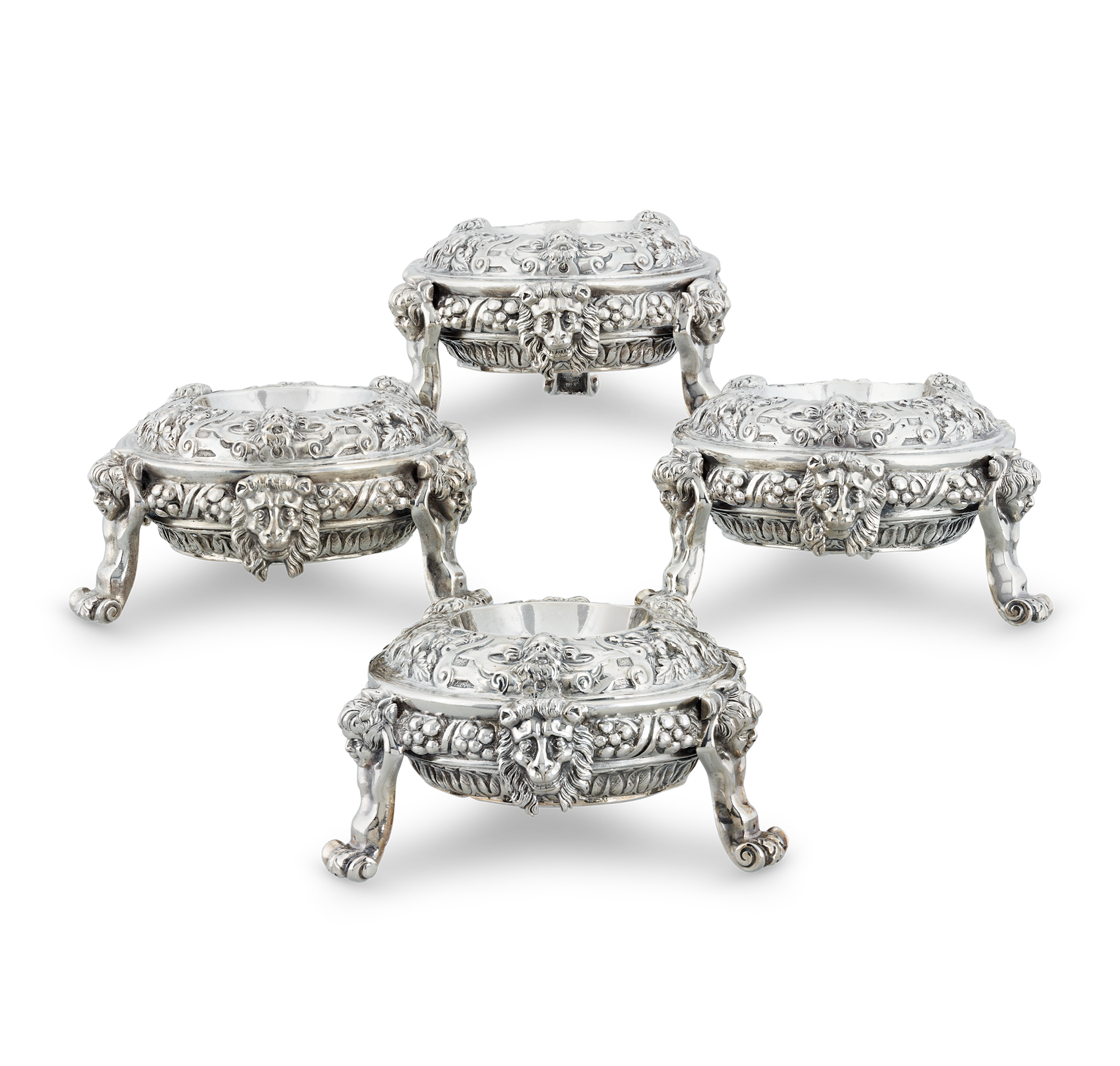 German Rococo Silver Salt Cellars