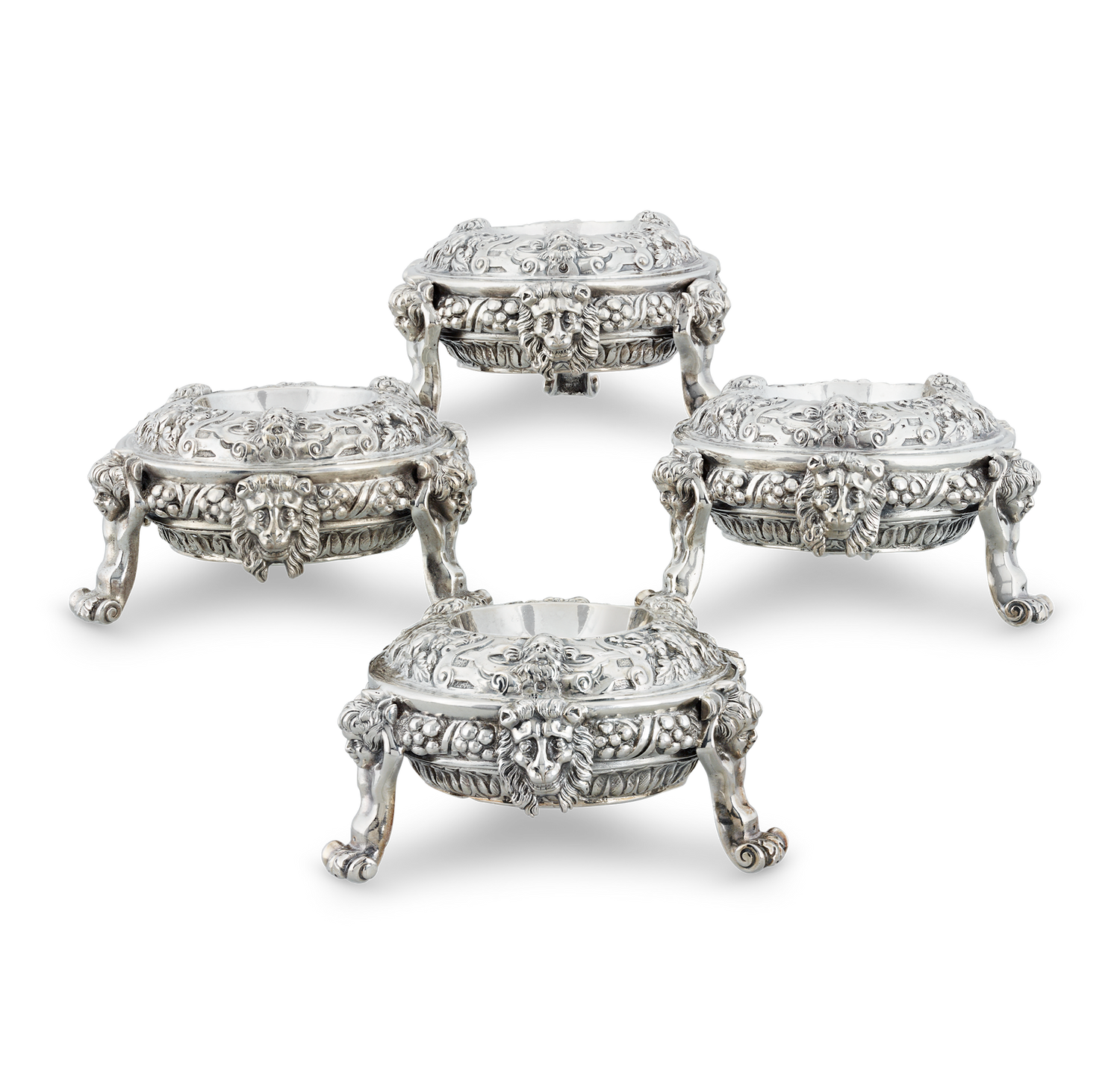 German Rococo Silver Salt Cellars