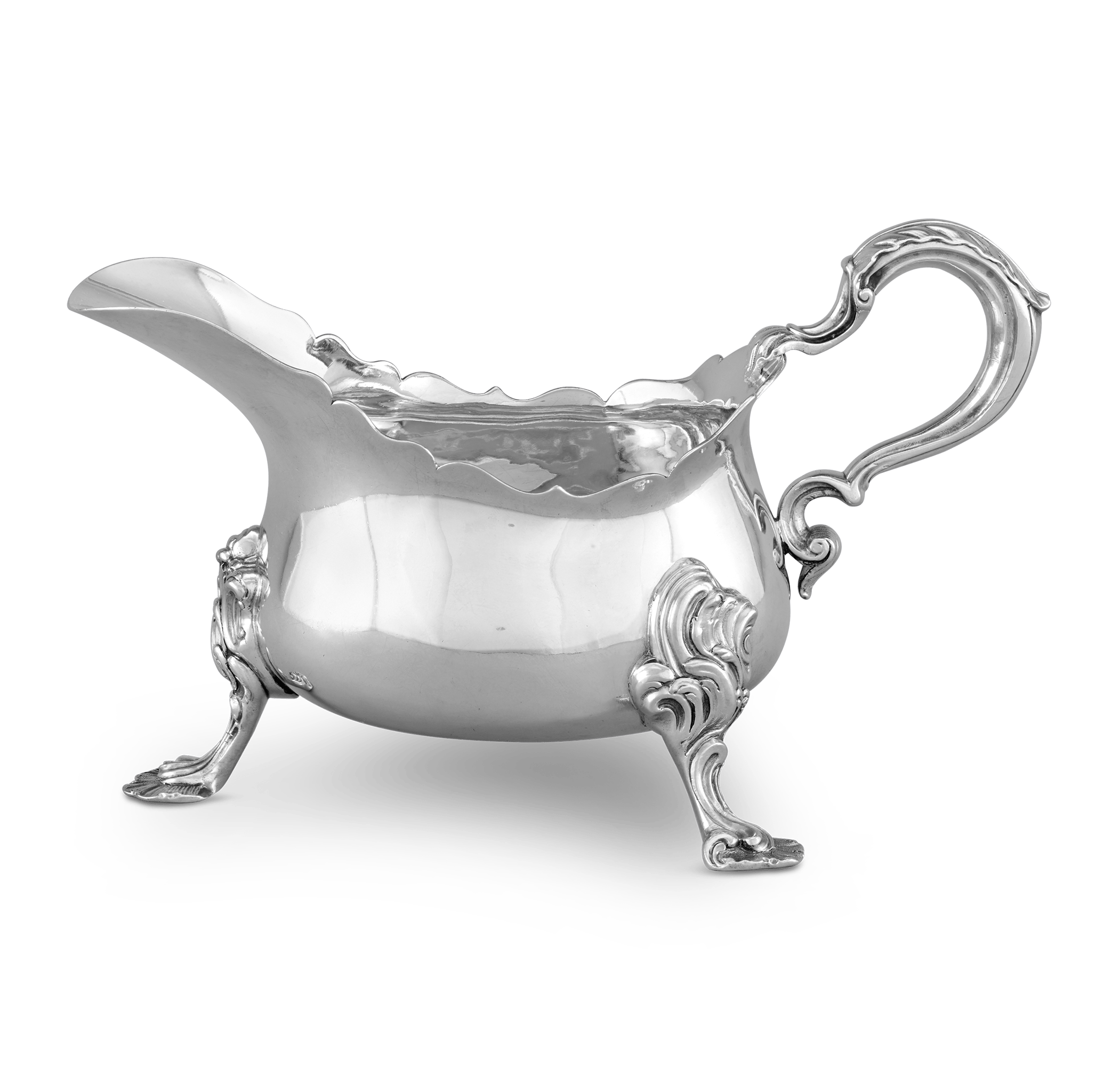 Pair of George II Silver Sauceboats by John Kircup