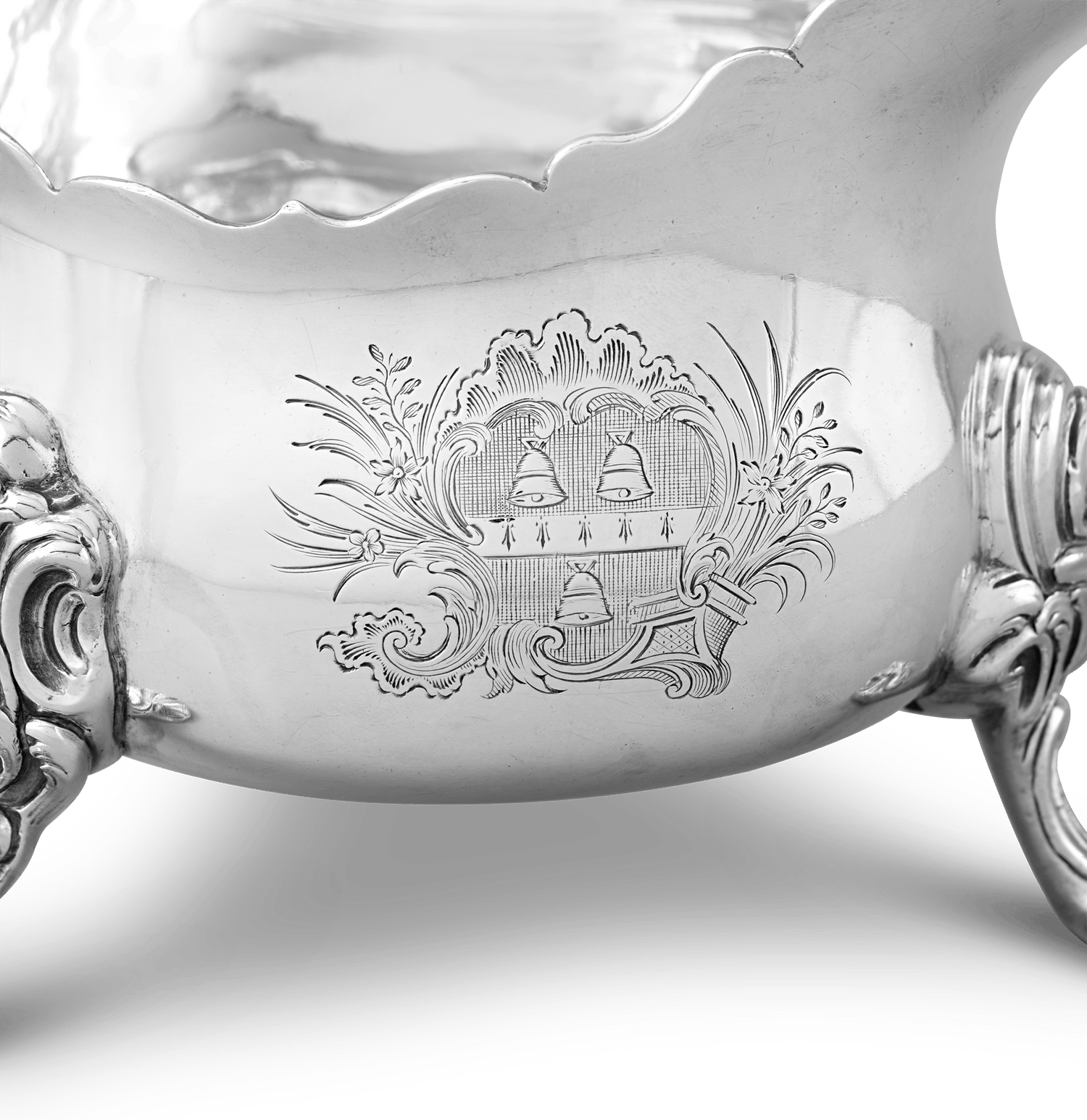 Pair of George II Silver Sauceboats by John Kircup