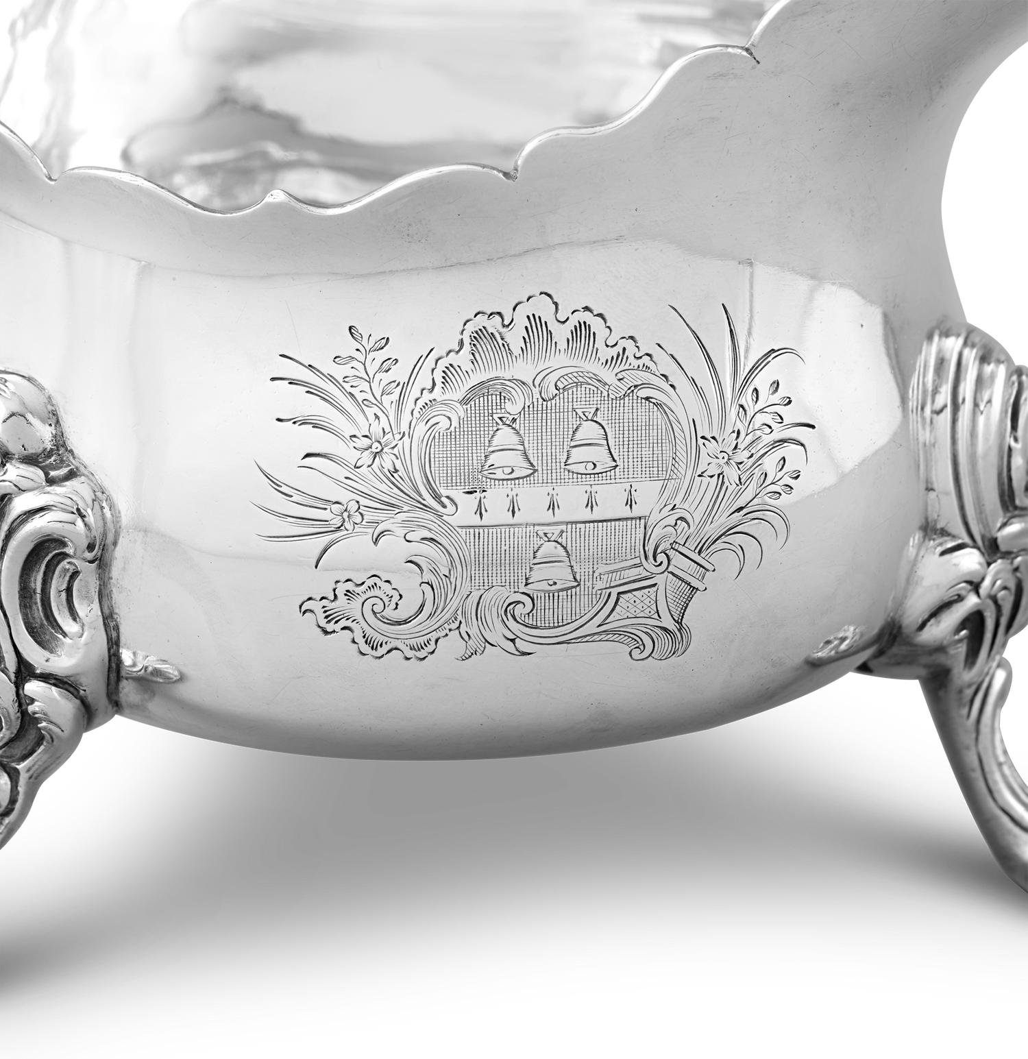 Pair of George II Silver Sauceboats by John Kircup