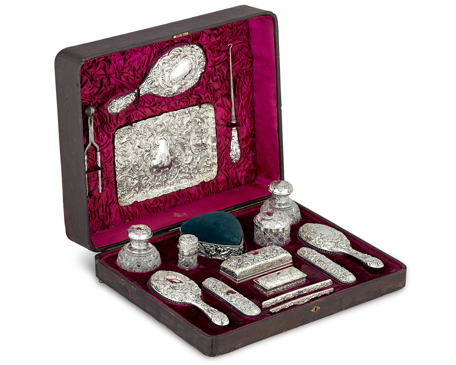 Victorian Dressing Table Set by William Comyns