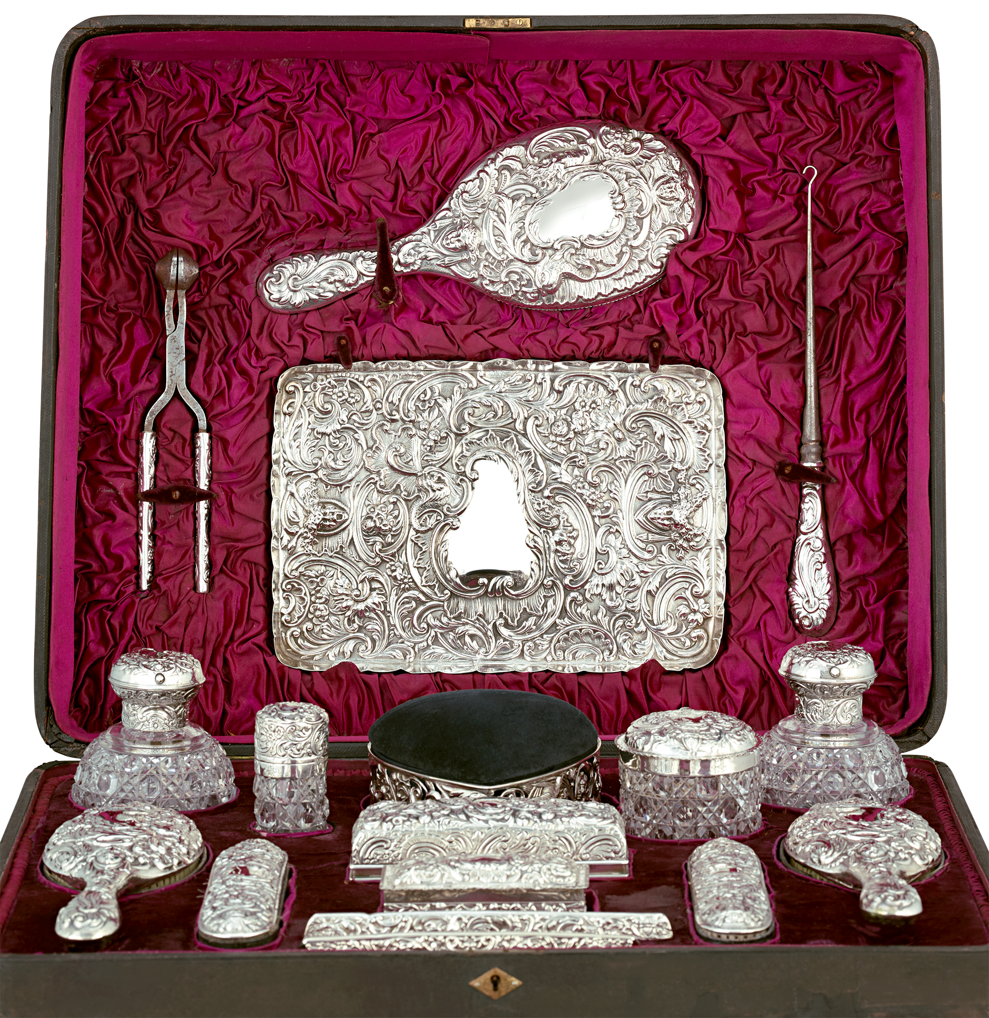 Victorian Dressing Table Set by William Comyns