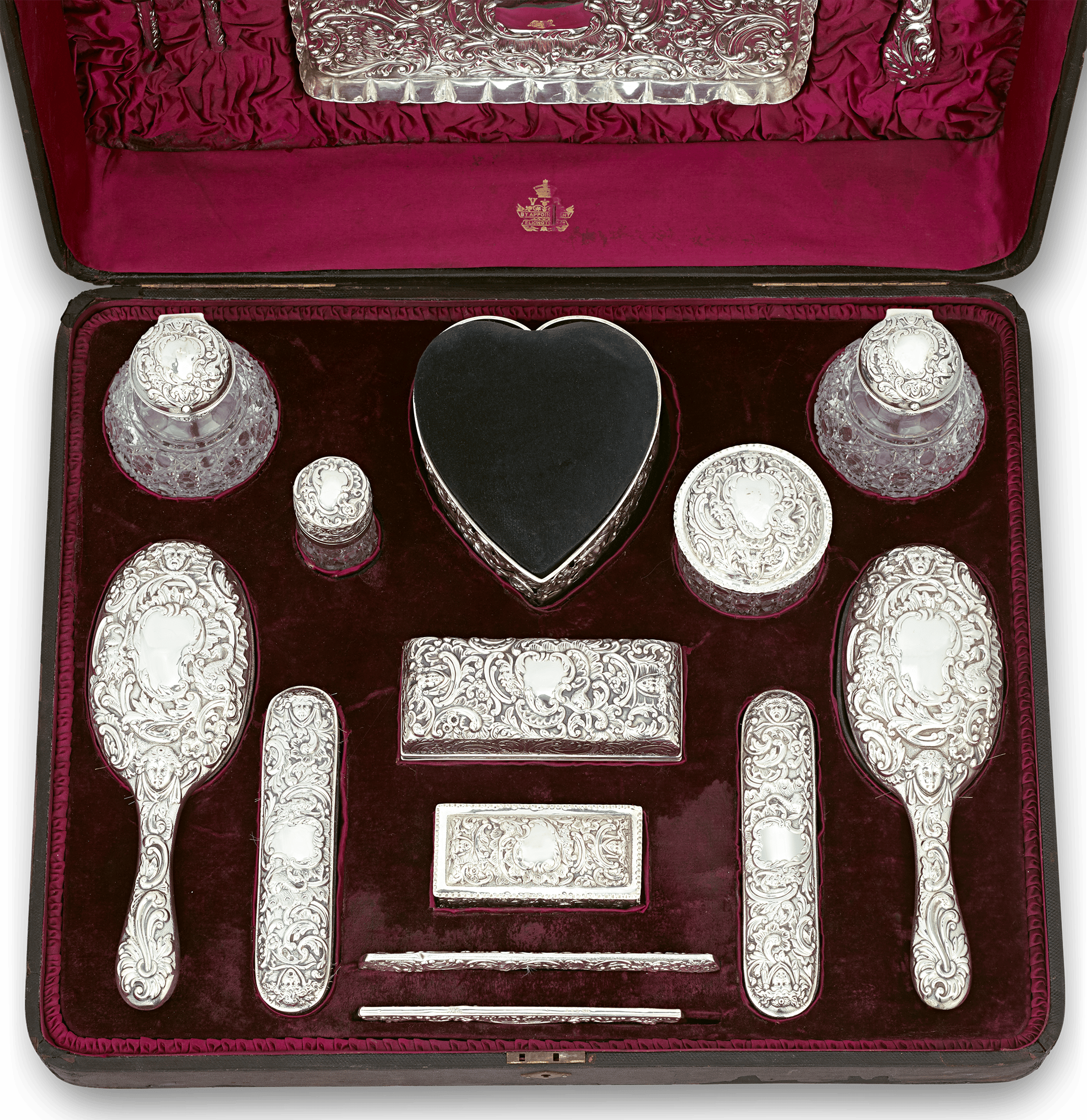 Victorian Dressing Table Set by William Comyns | M.S. Rau Victorian Dressing Table Set by William Comyns | M.S. Rau