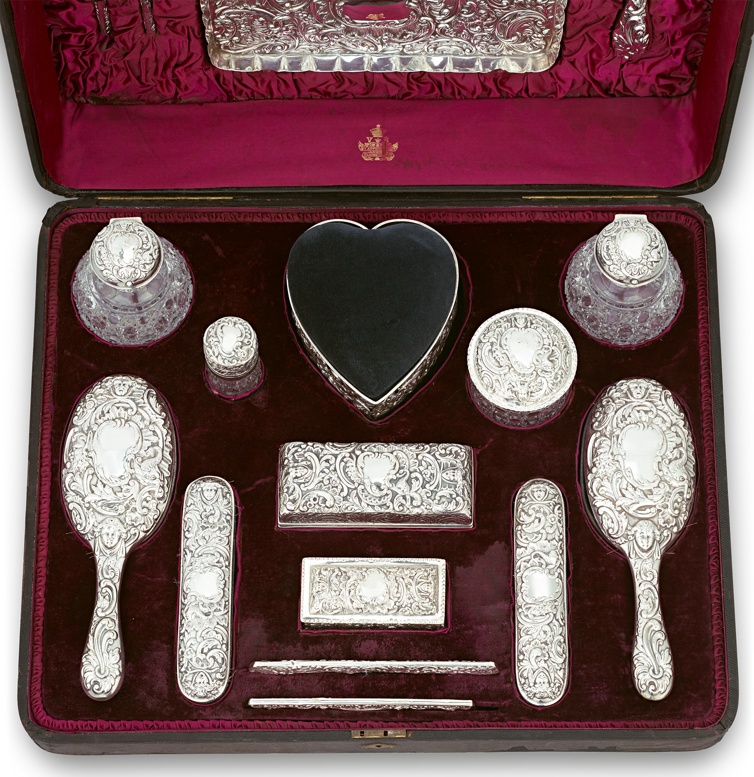 Victorian Dressing Table Set by William Comyns