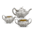 Georgian Silver Three-Piece Tea Set by John Bridge