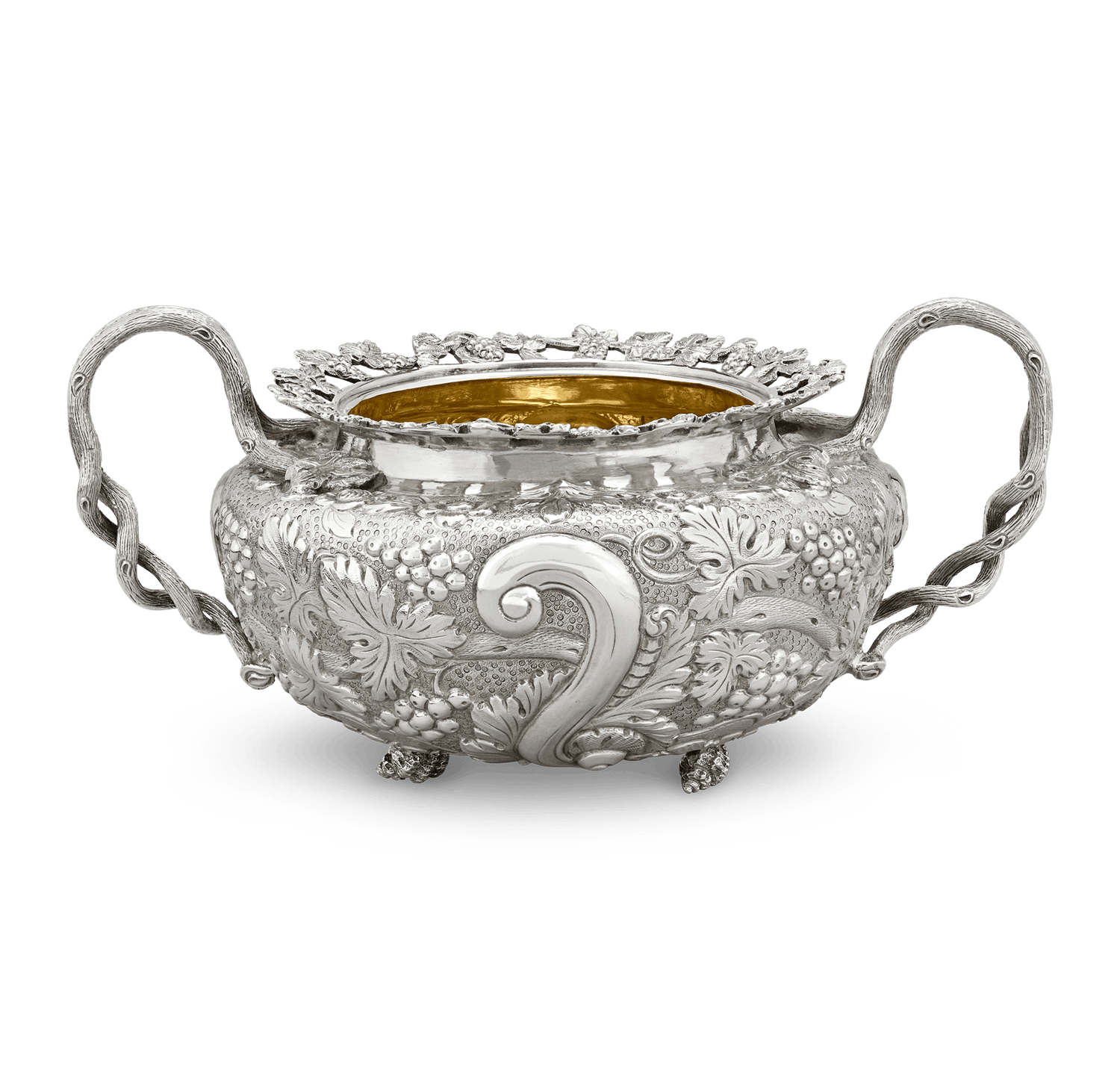 Georgian Silver Three-Piece Tea Set by John Bridge