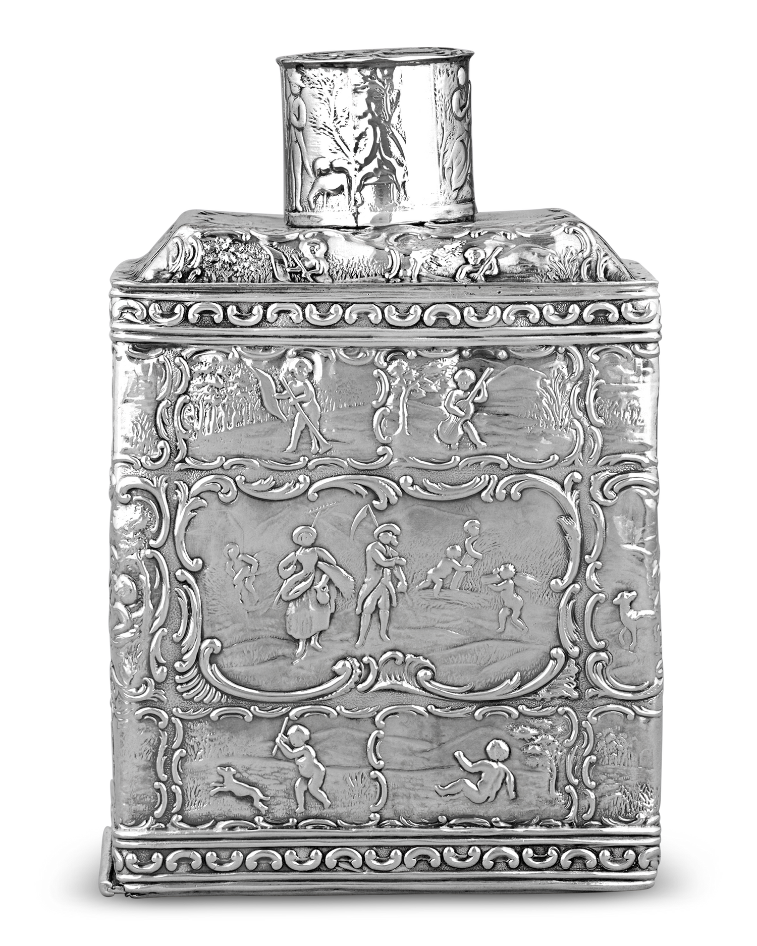 Dutch Rococo-Style Silver Tea Canister