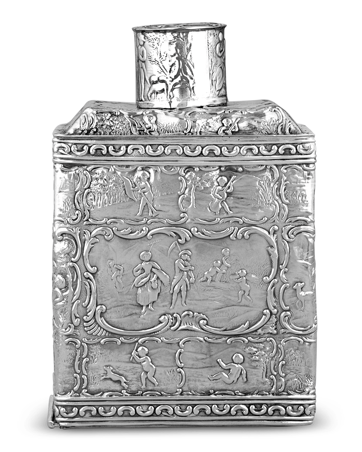 Dutch Rococo-Style Silver Tea Canister