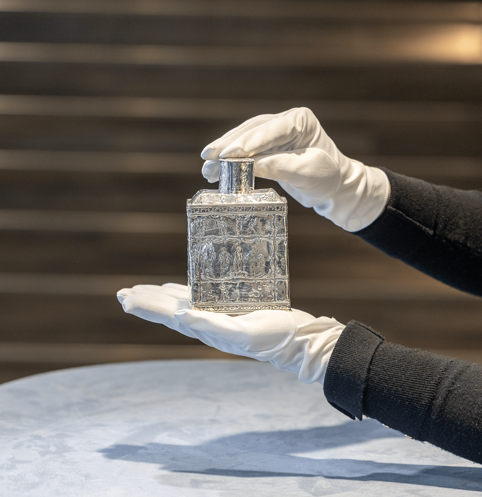 Dutch Rococo-Style Silver Tea Canister